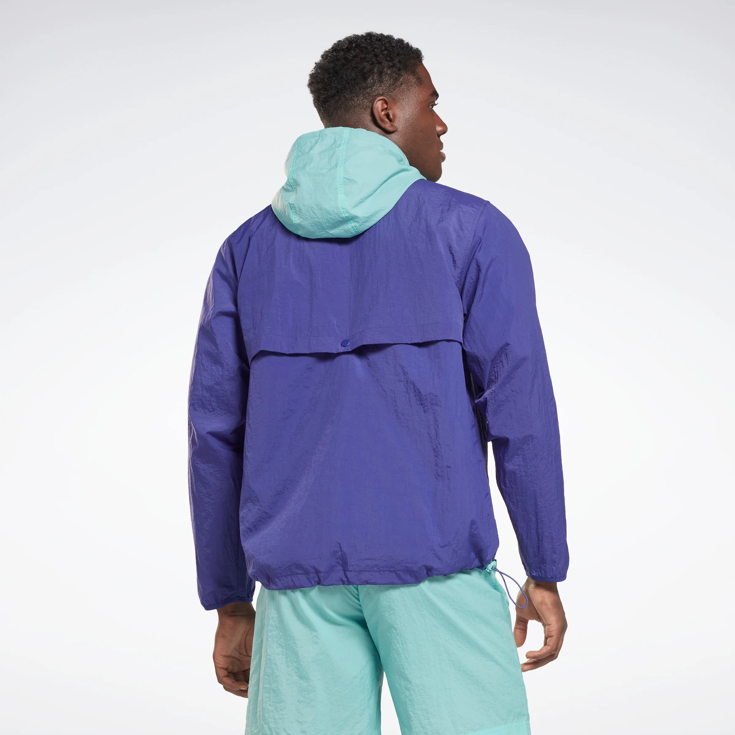 Reebok Apparel Men Lightweight Woven Parka Jacket Bold Purple - Image 3