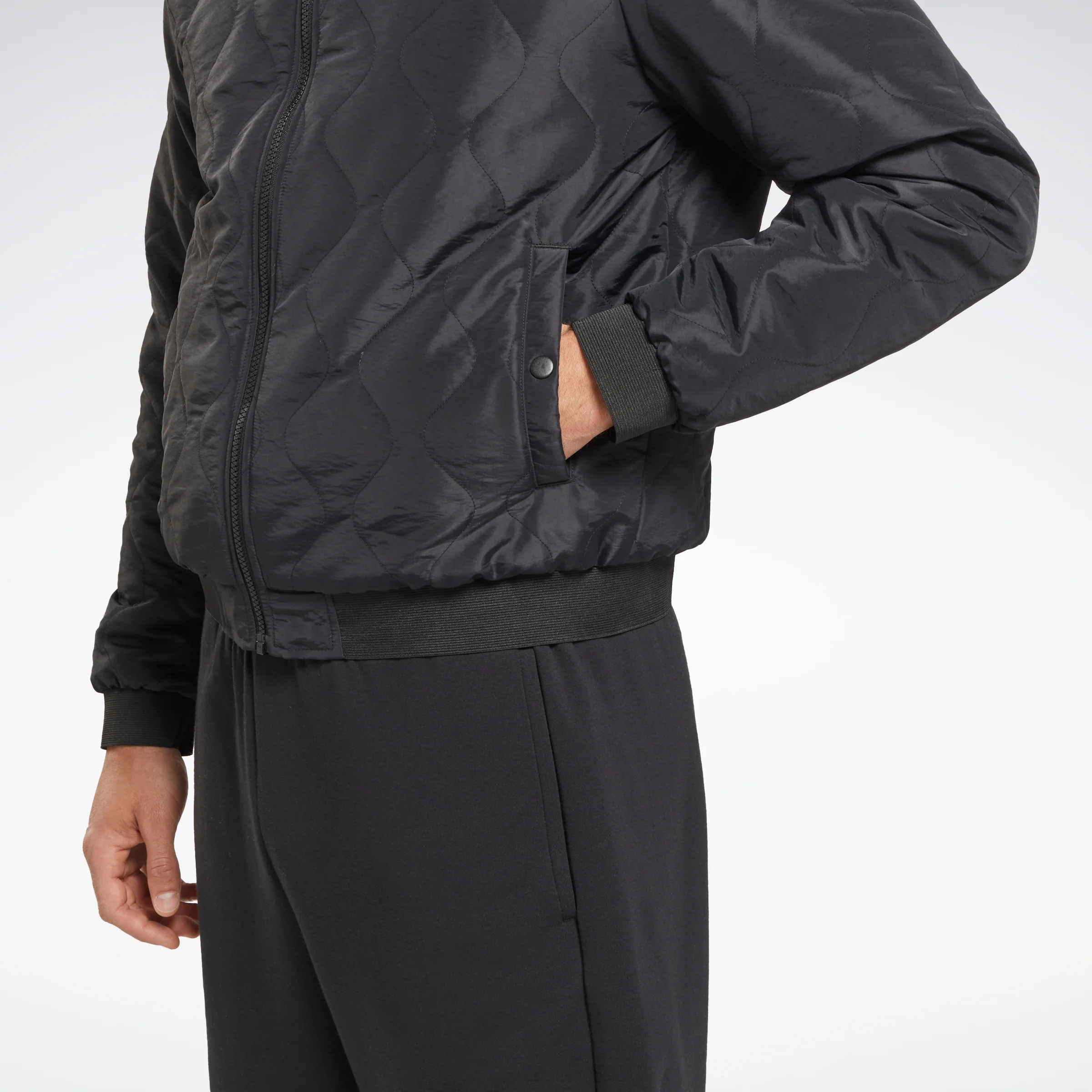 Reebok Apparel Men Outerwear Fleece-Lined Jacket Black - Image 5