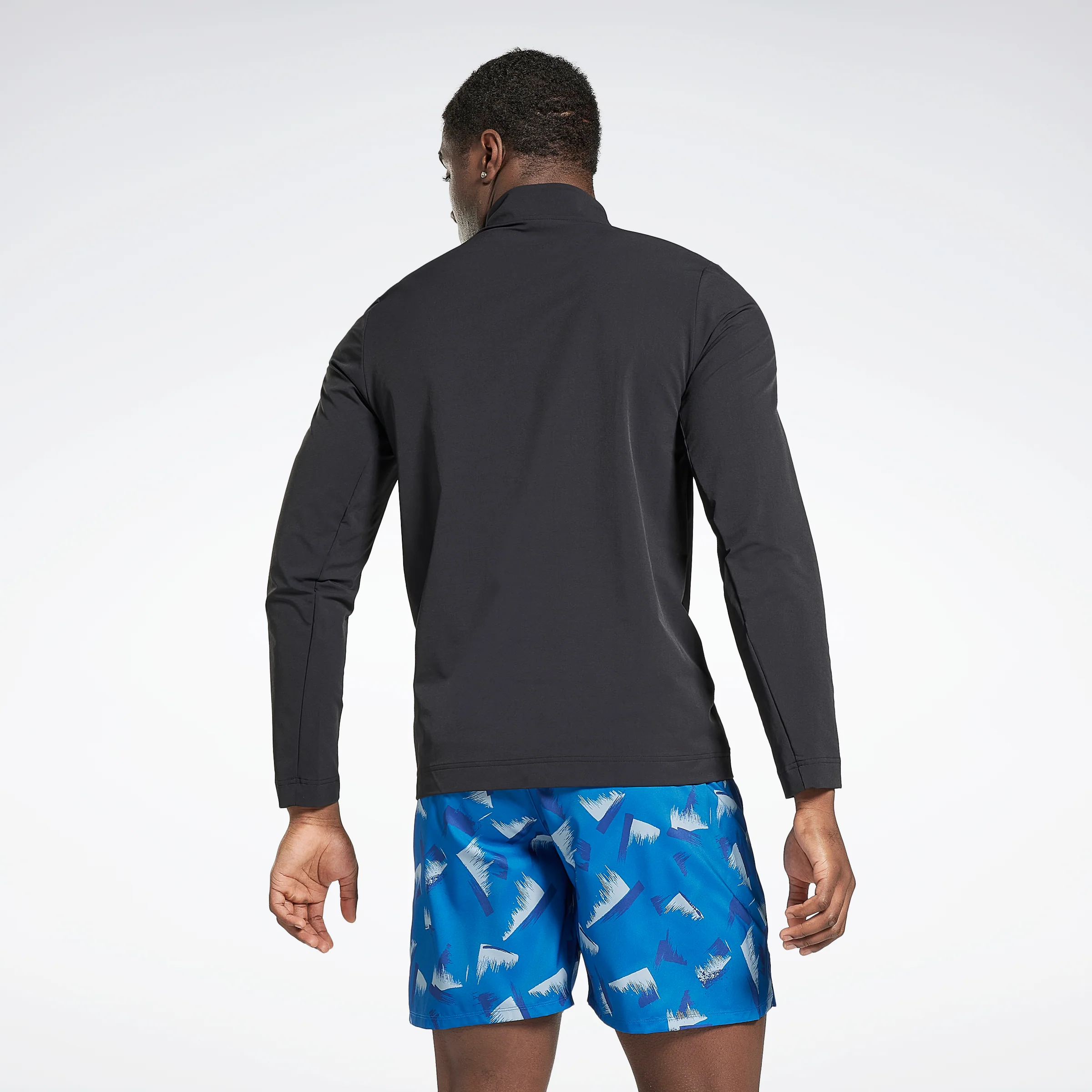 Reebok Apparel Men Performance Quarter-Zip Sweatshirt Black - Image 3