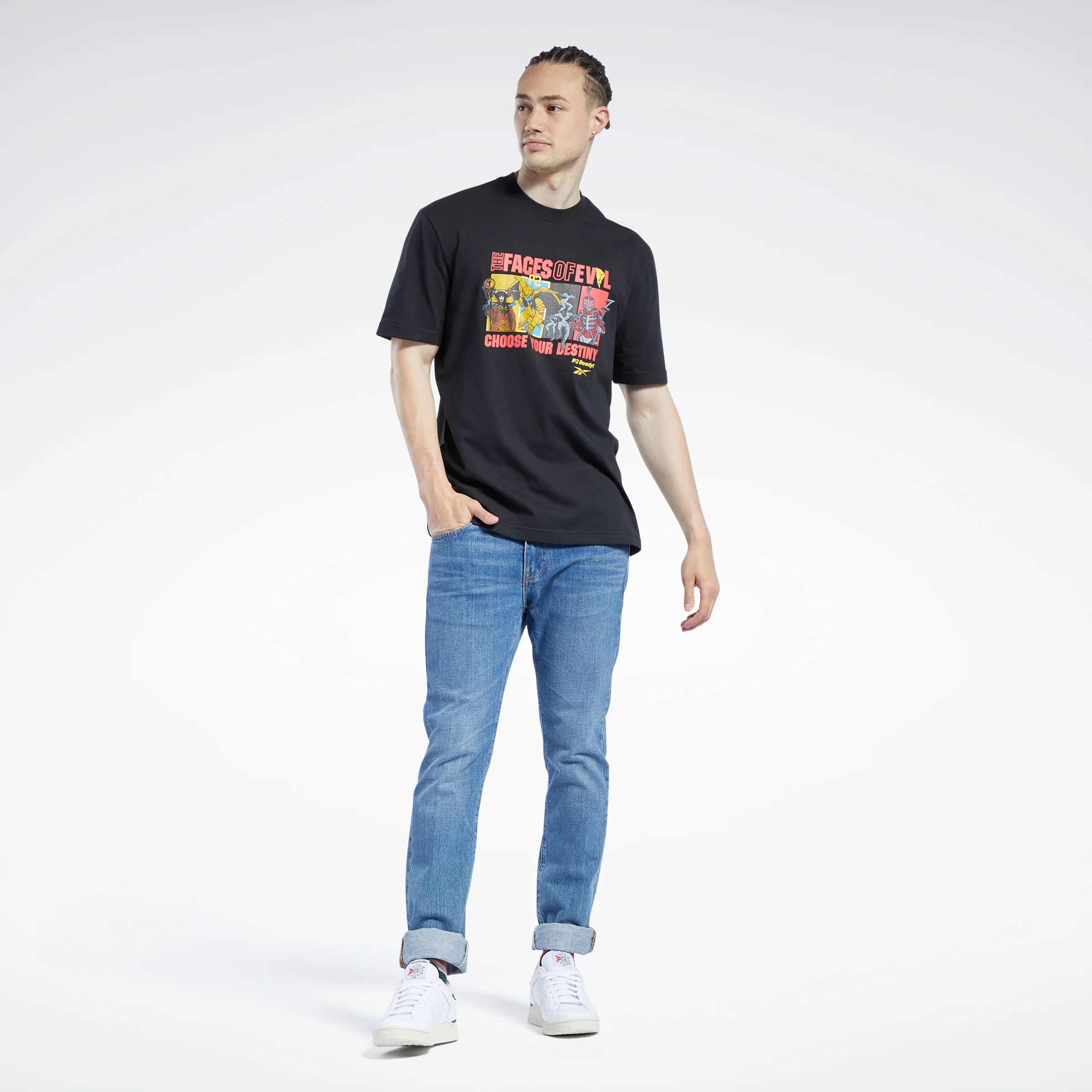 Reebok Apparel Men Power Rangers T-Shirt Black - Image 2
