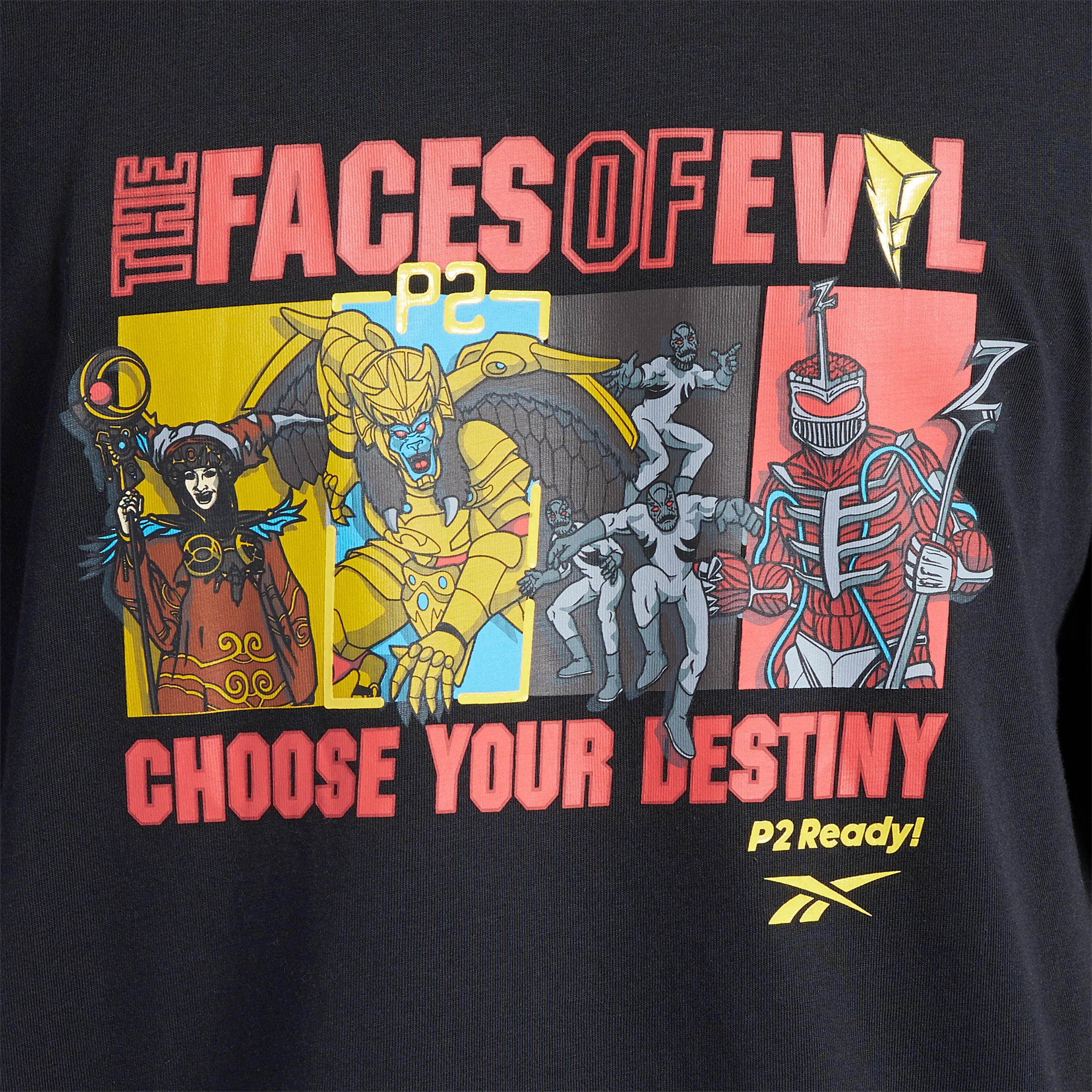 Reebok Apparel Men Power Rangers T-Shirt Black - Image 4