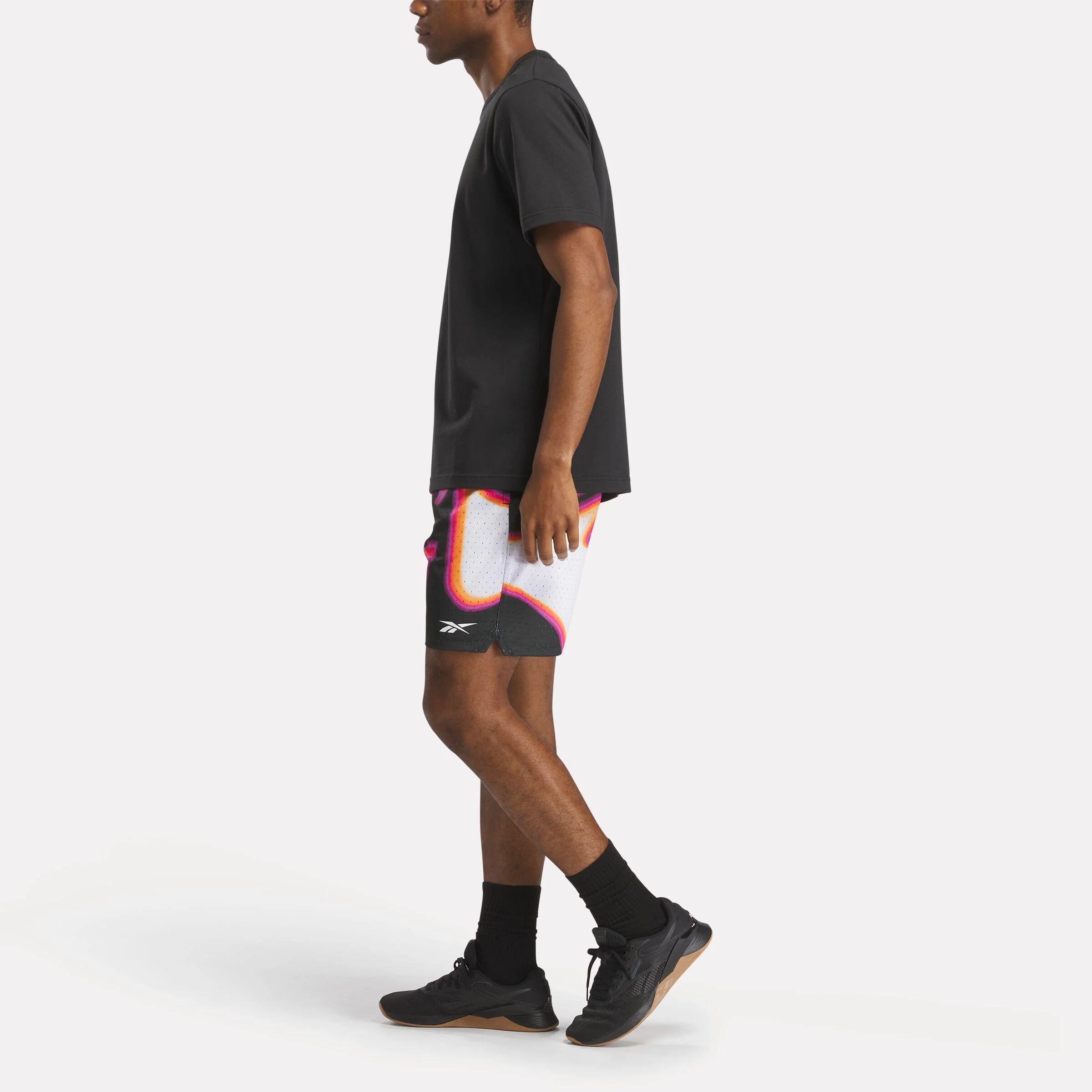 Reebok Apparel Men Basketball Transition Shorts 7" HEAT WAVE - Image 2