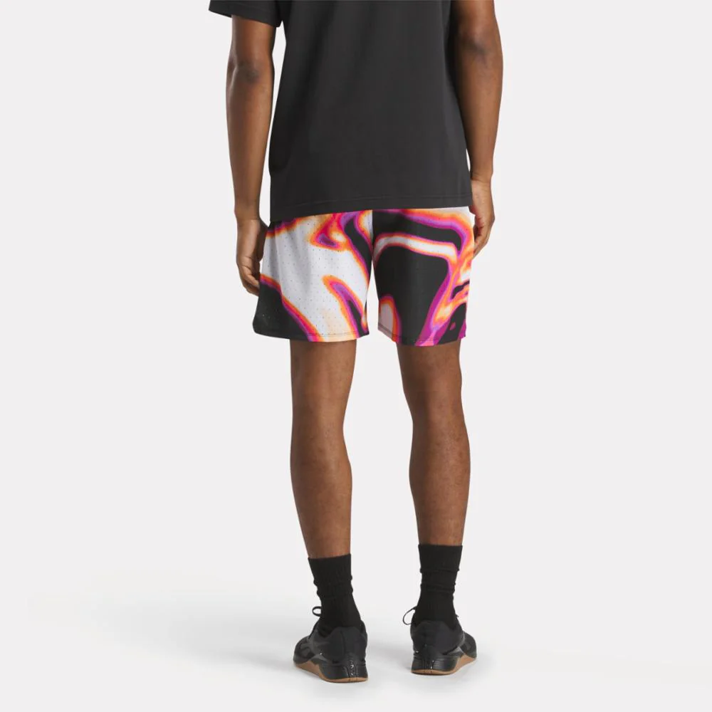 Reebok Apparel Men Basketball Transition Shorts 7" HEAT WAVE - Image 3