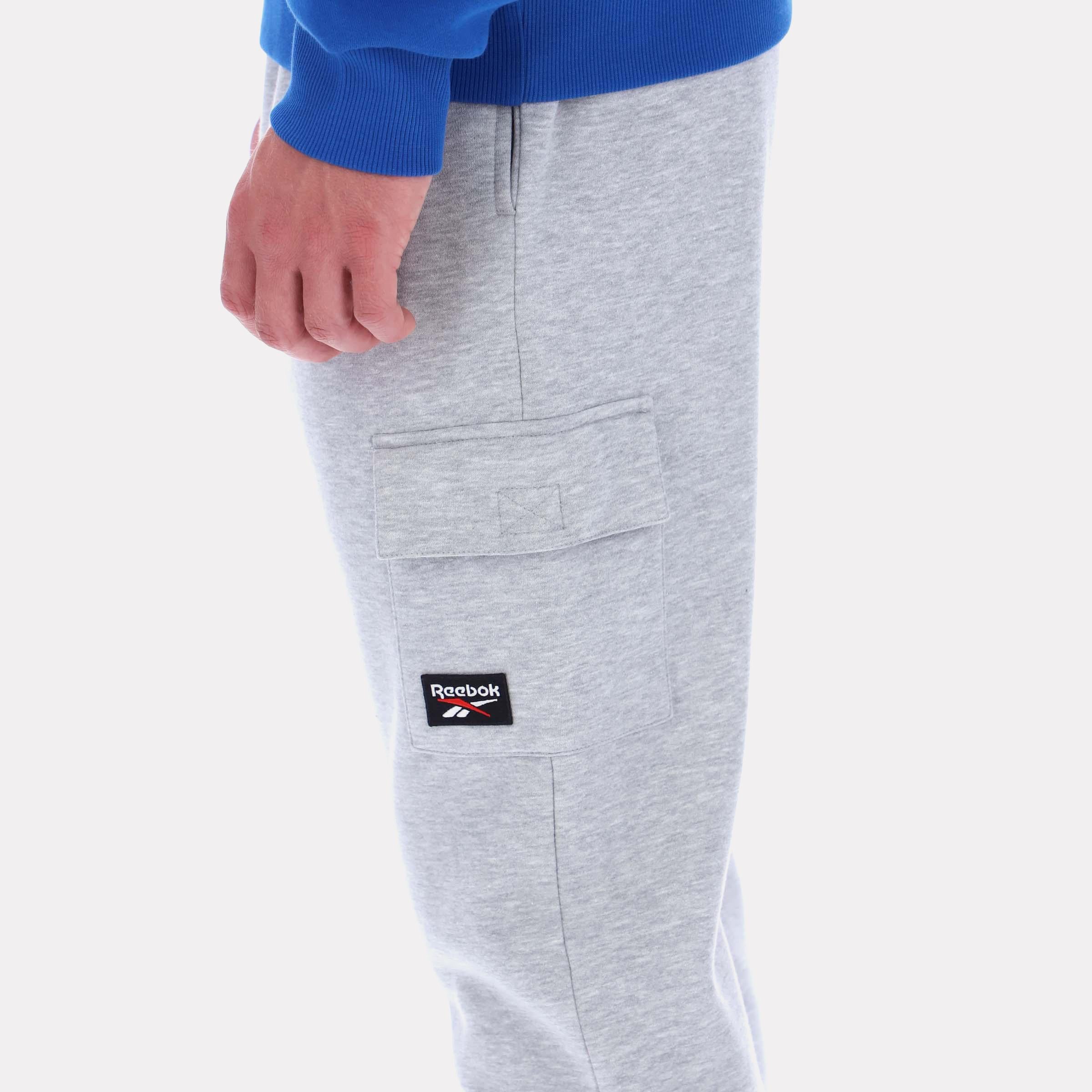 Reebok Apparel Men Reebok Cargo Pocket Cuffed Pants LIGHT GREY MARL - Image 3