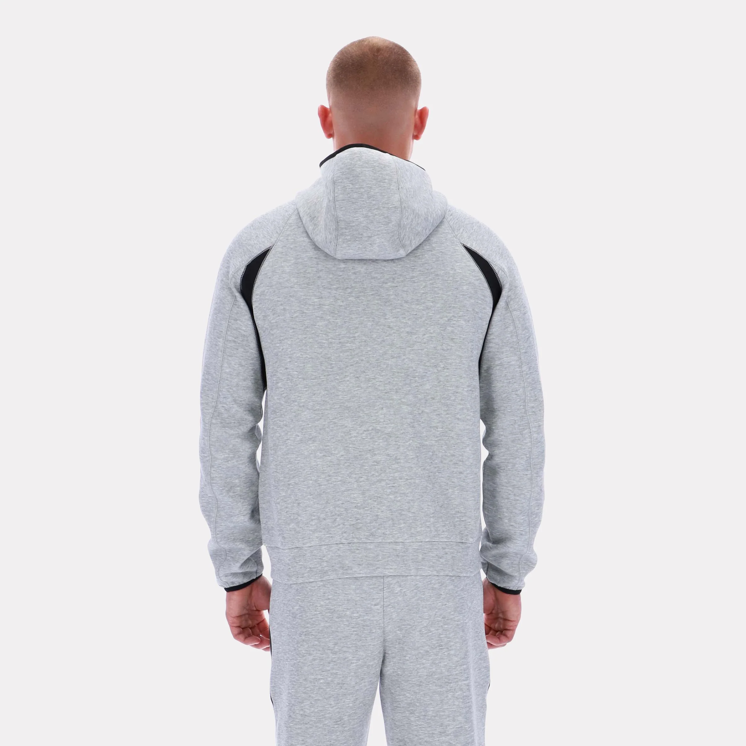 Reebok Apparel Men Reebok Contrast Panel Zip Hoodie GREY MARL - Image 2