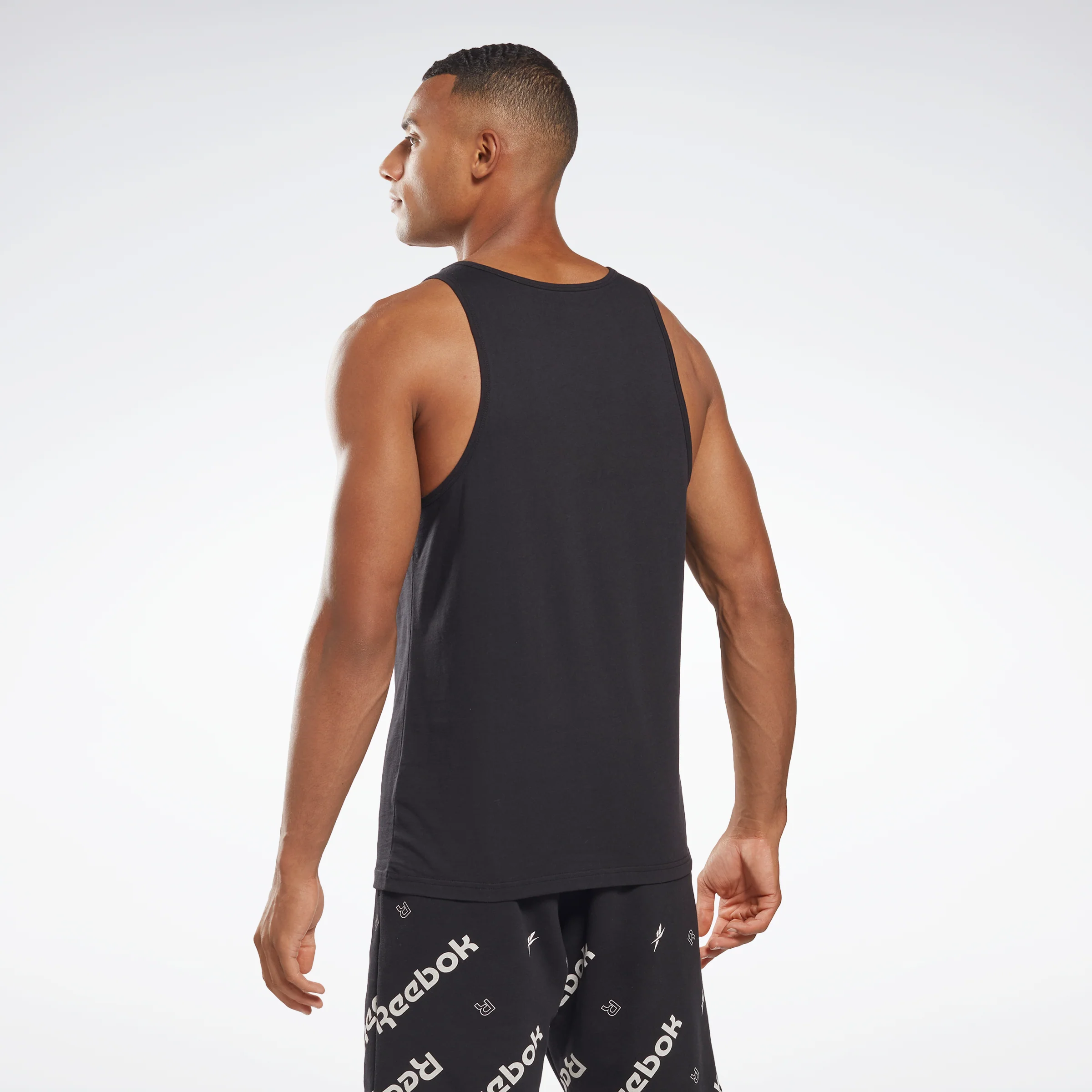 Reebok Apparel Men Reebok Graphic Series Vector Tank Top Black - Image 3