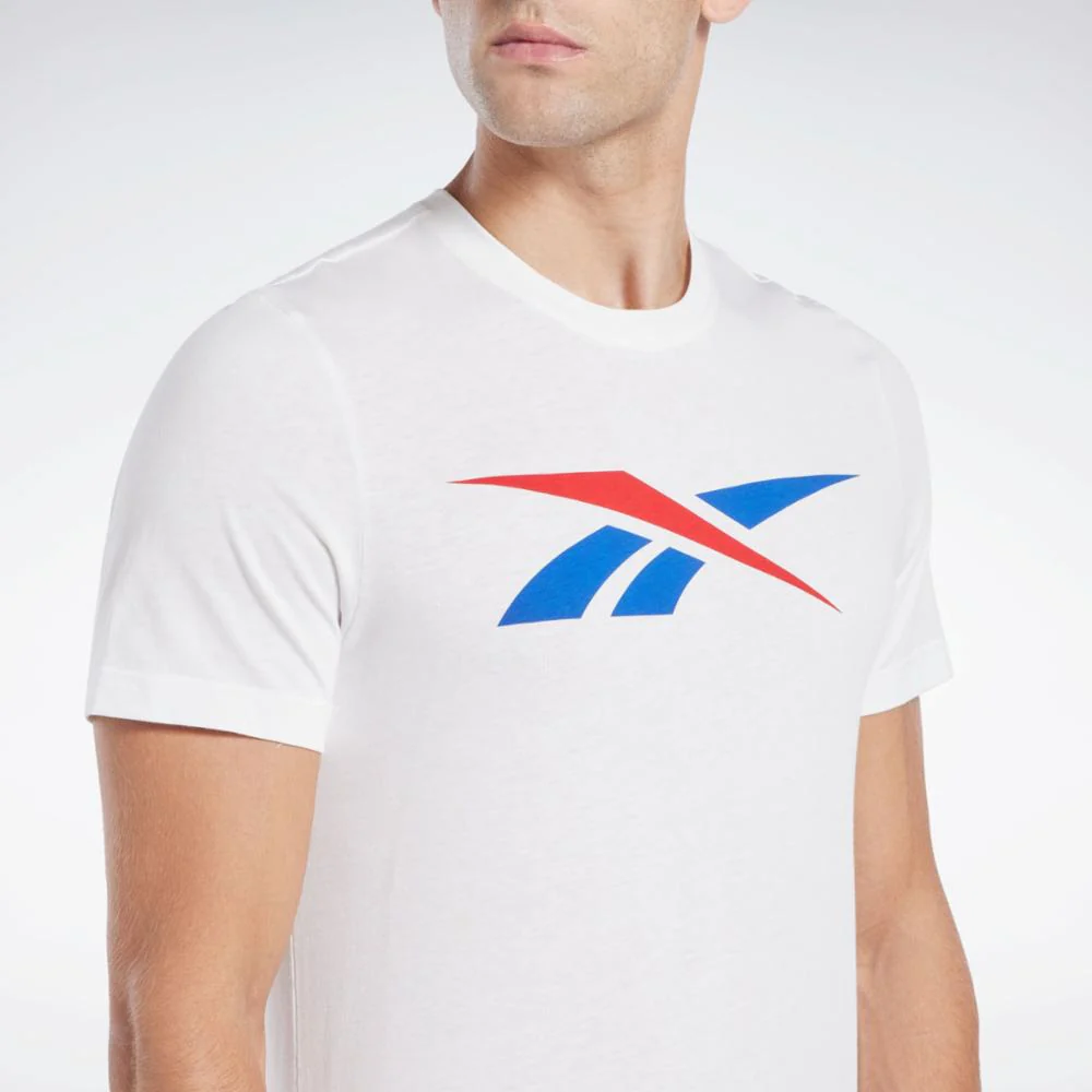 Reebok Apparel Men Reebok Graphic Series Vector T-Shirt WHITE/VECTOR RED/VECTOR BLUE - Image 4
