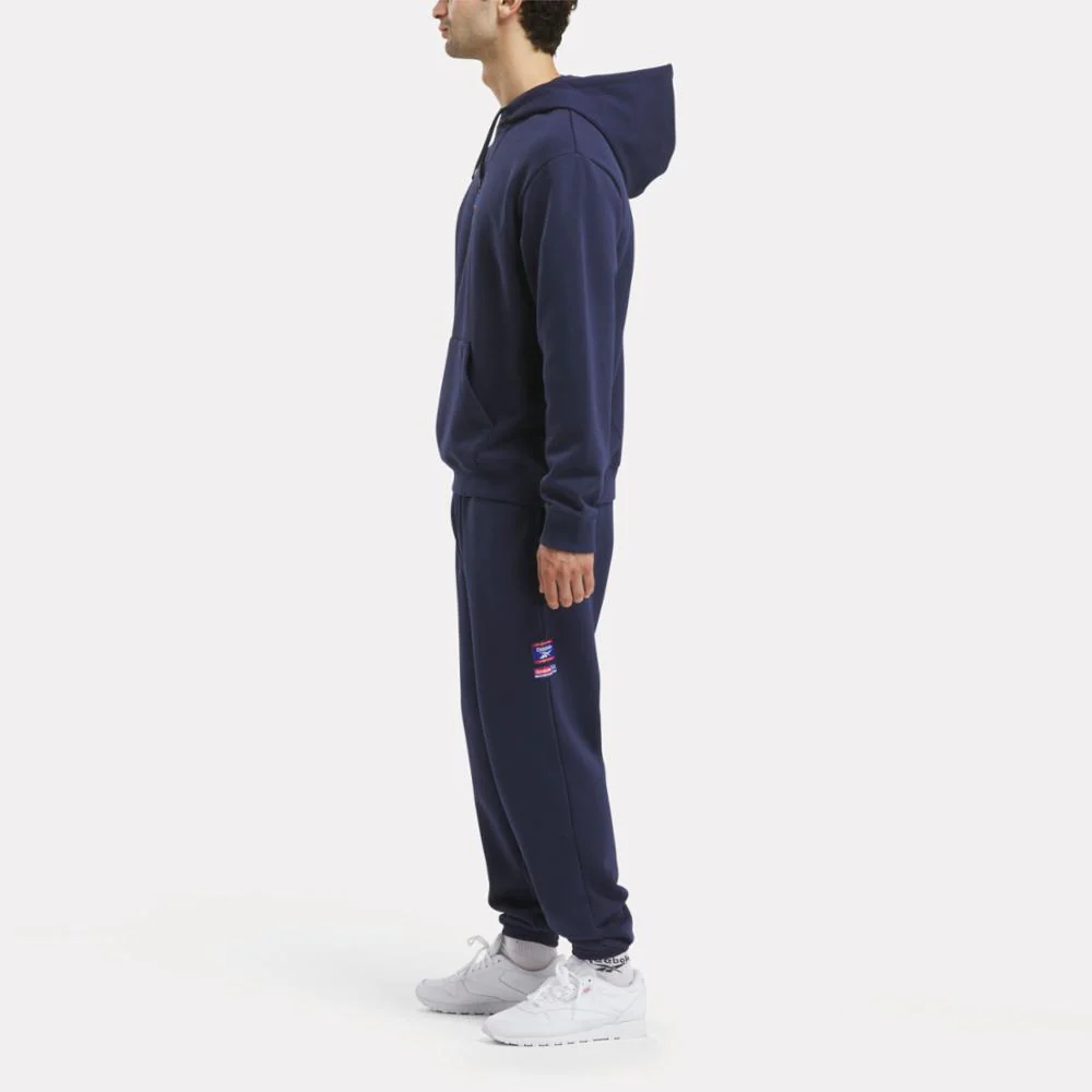 Reebok Apparel Men Reebok Identity Badge Hoodie VECTOR NAVY - Image 2
