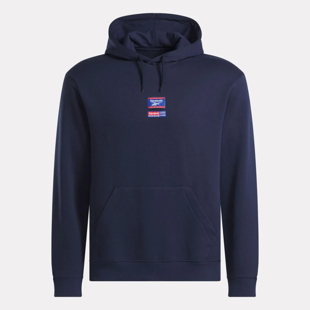 Reebok Apparel Men Reebok Identity Badge Hoodie VECTOR NAVY - Image 4