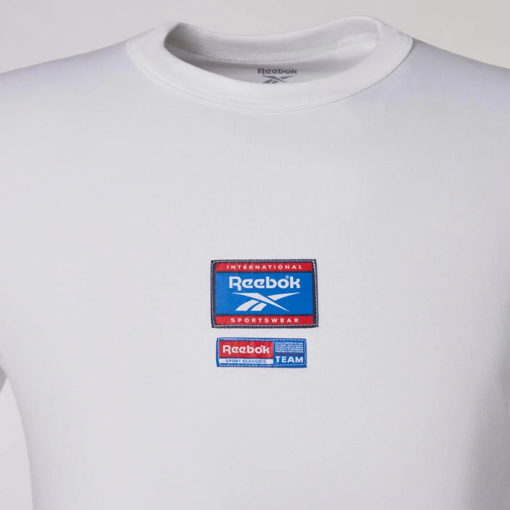 Reebok Apparel Men Reebok Identity Badge T-Shirt WHITE - Image 4