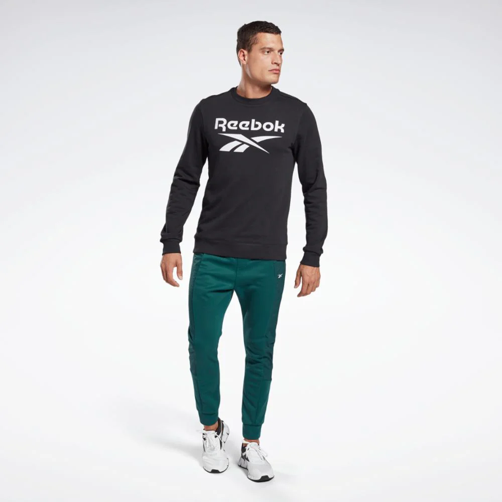 Reebok Apparel Men Reebok Identity Big Logo Crewneck BLACK - Image 2