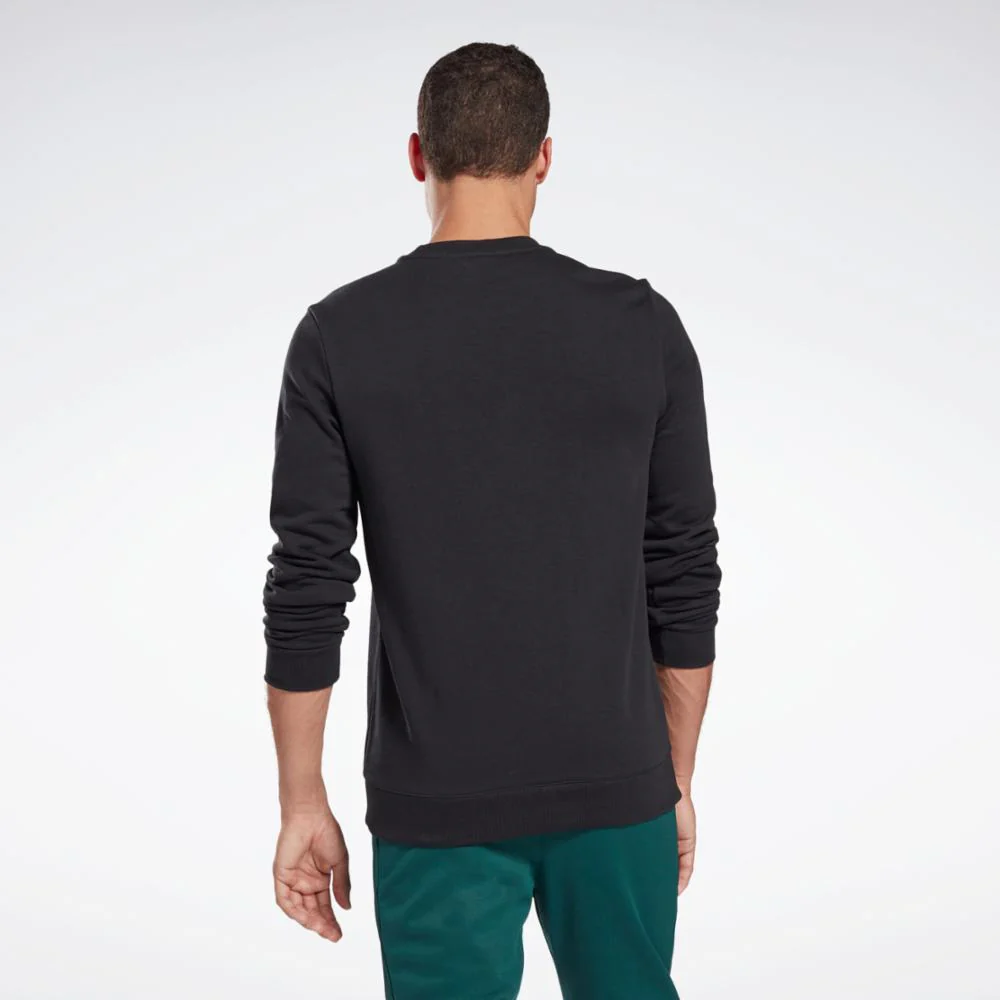 Reebok Apparel Men Reebok Identity Big Logo Crewneck BLACK - Image 3