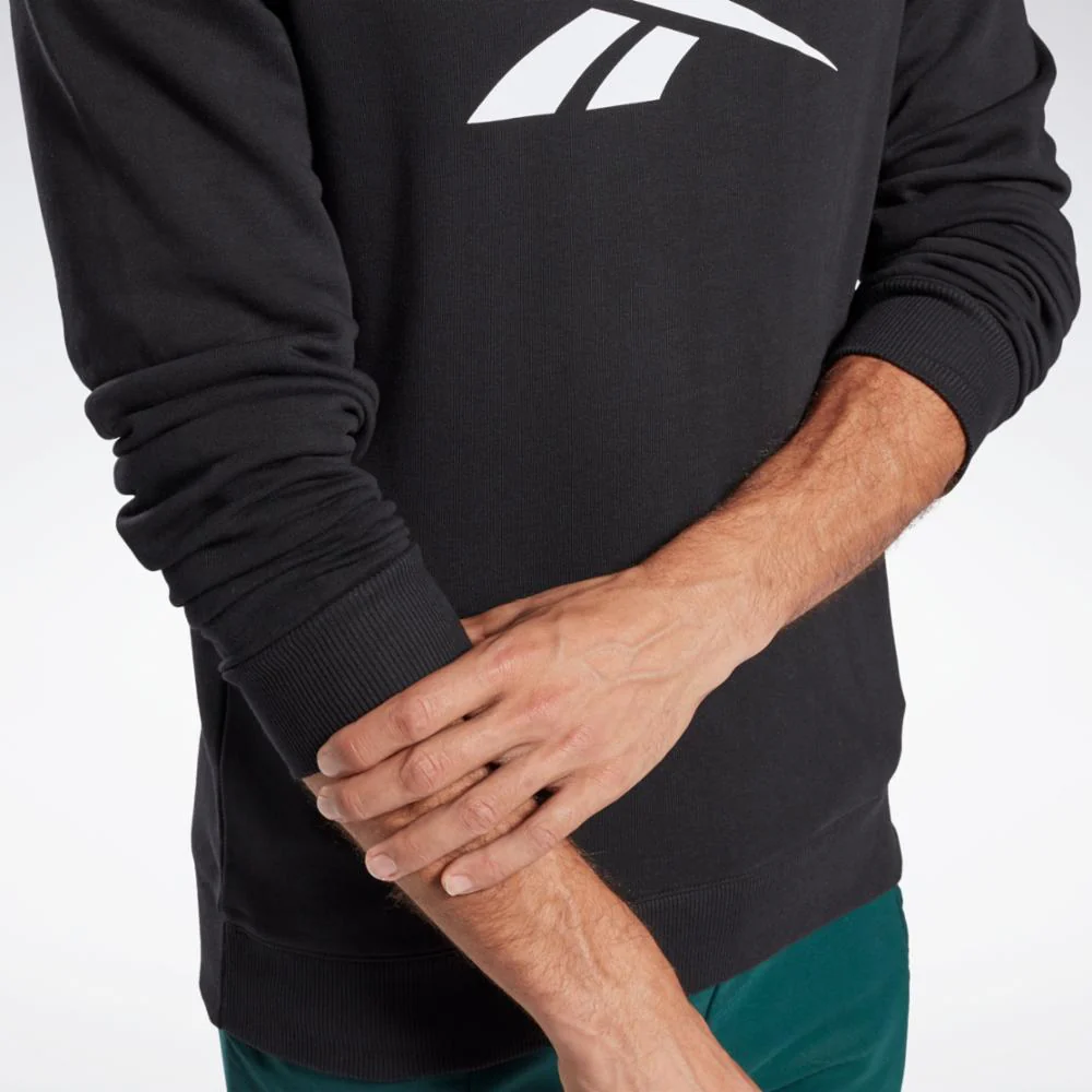 Reebok Apparel Men Reebok Identity Big Logo Crewneck BLACK - Image 4