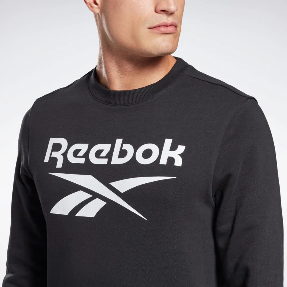 Reebok Apparel Men Reebok Identity Big Logo Crewneck BLACK - Image 5