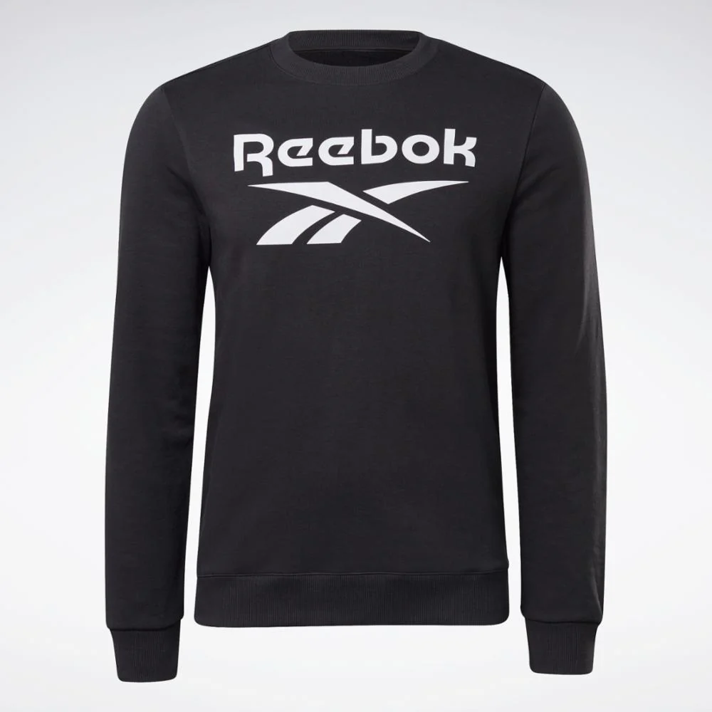 Reebok Apparel Men Reebok Identity Big Logo Crewneck BLACK - Image 6