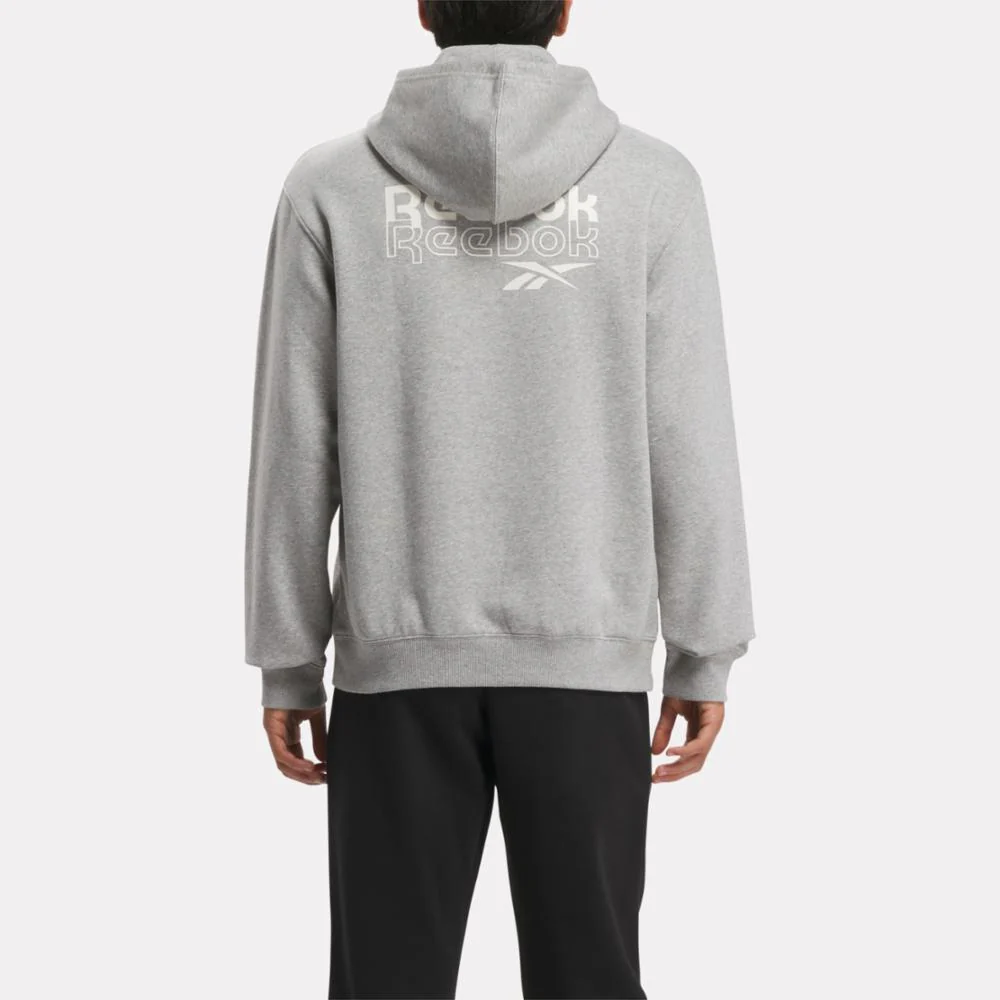 Reebok Apparel Men Reebok Identity Brand Proud Hoodie MGREYH - Image 3