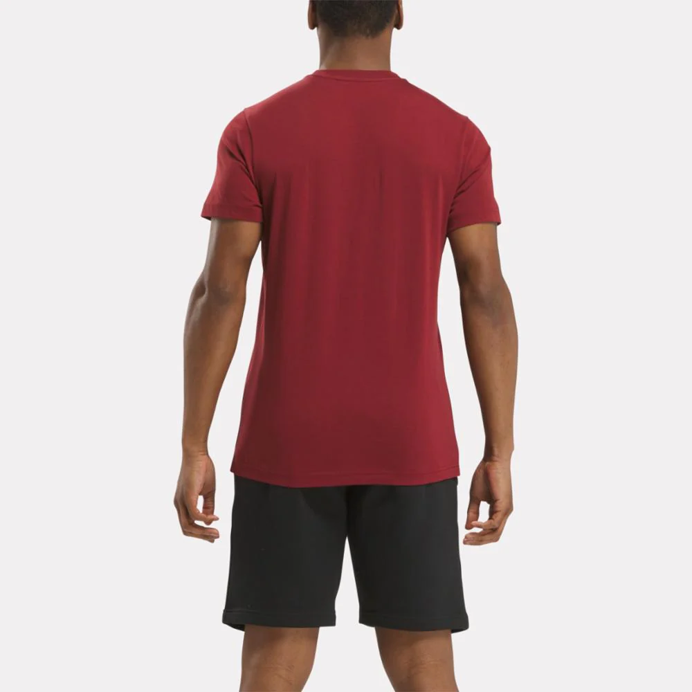 Reebok Apparel Men Reebok Identity Classics T-Shirt RICH MAROON - Image 3