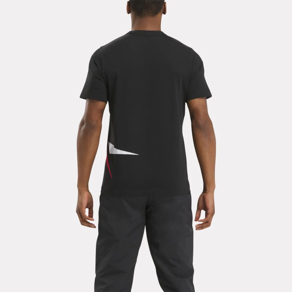 Reebok Apparel Men Reebok Identity Cross Check T-Shirt BLACK - Image 3