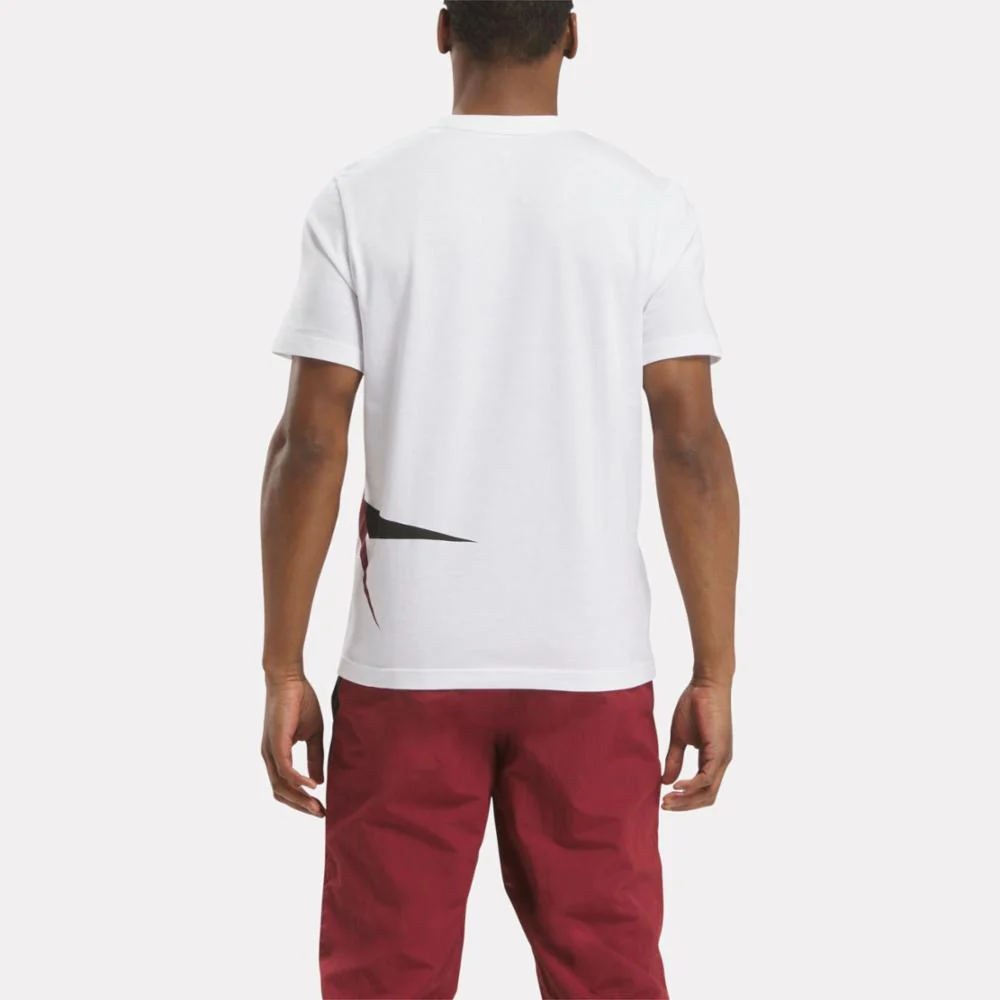 Reebok Apparel Men Reebok Identity Cross Check T-Shirt WHITE - Image 3