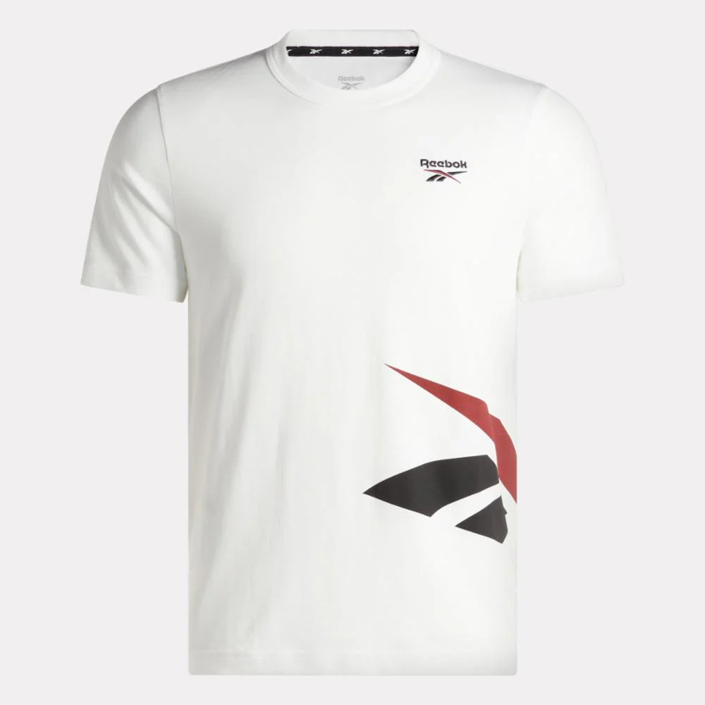 Reebok Apparel Men Reebok Identity Cross Check T-Shirt WHITE - Image 4