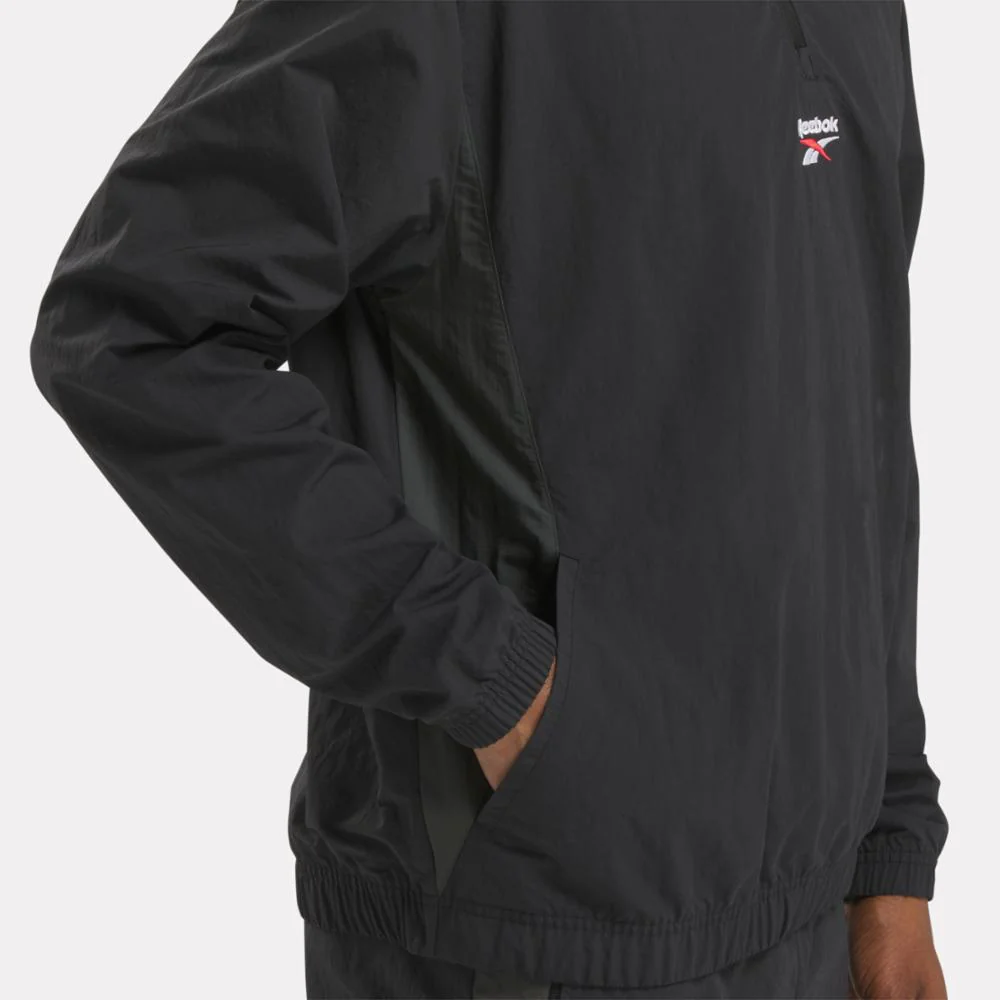 Reebok Apparel Men Reebok Identity Cross Check Woven Top BLACK - Image 4