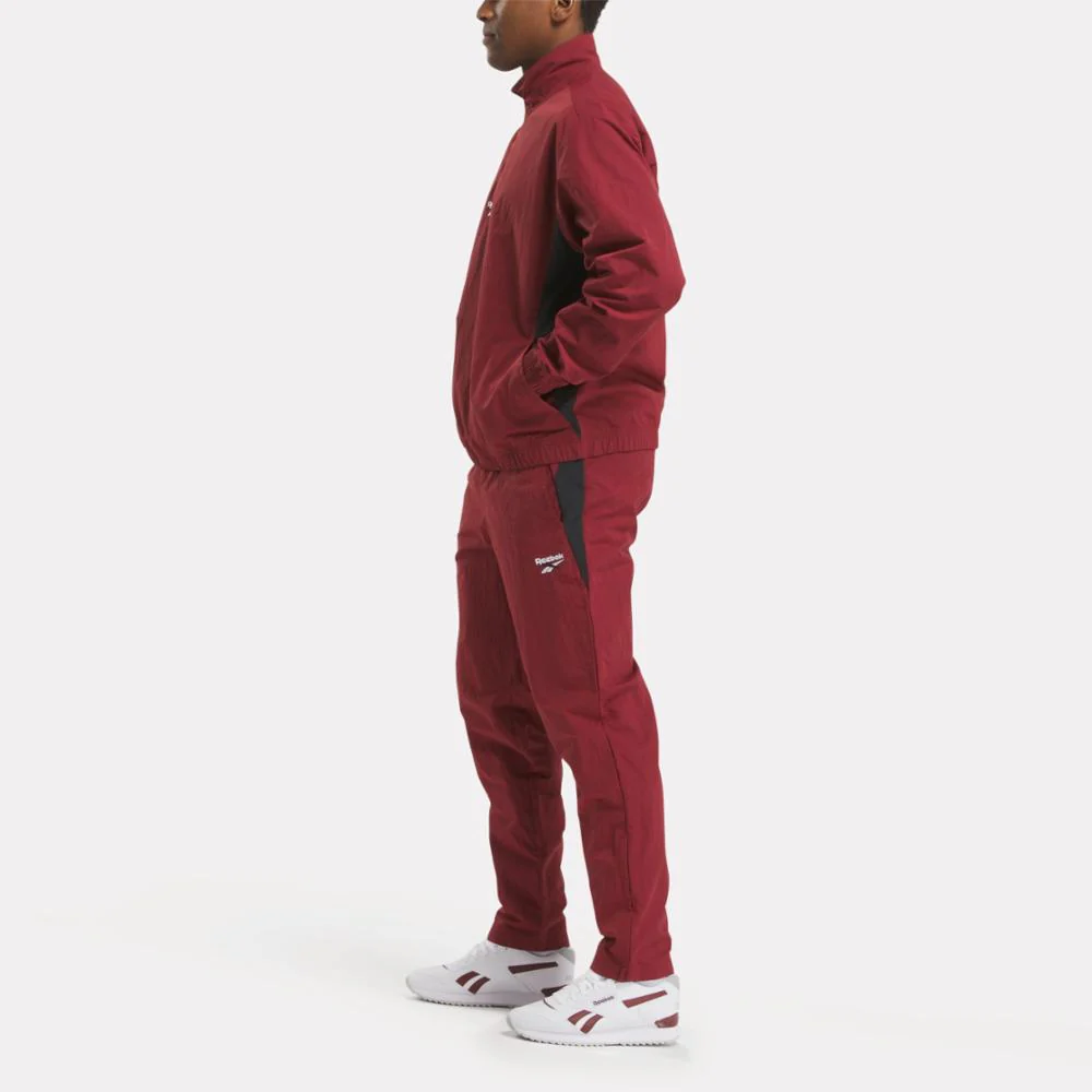 Reebok Apparel Men Reebok Identity Cross Check Woven Top RICH MAROON - Image 2