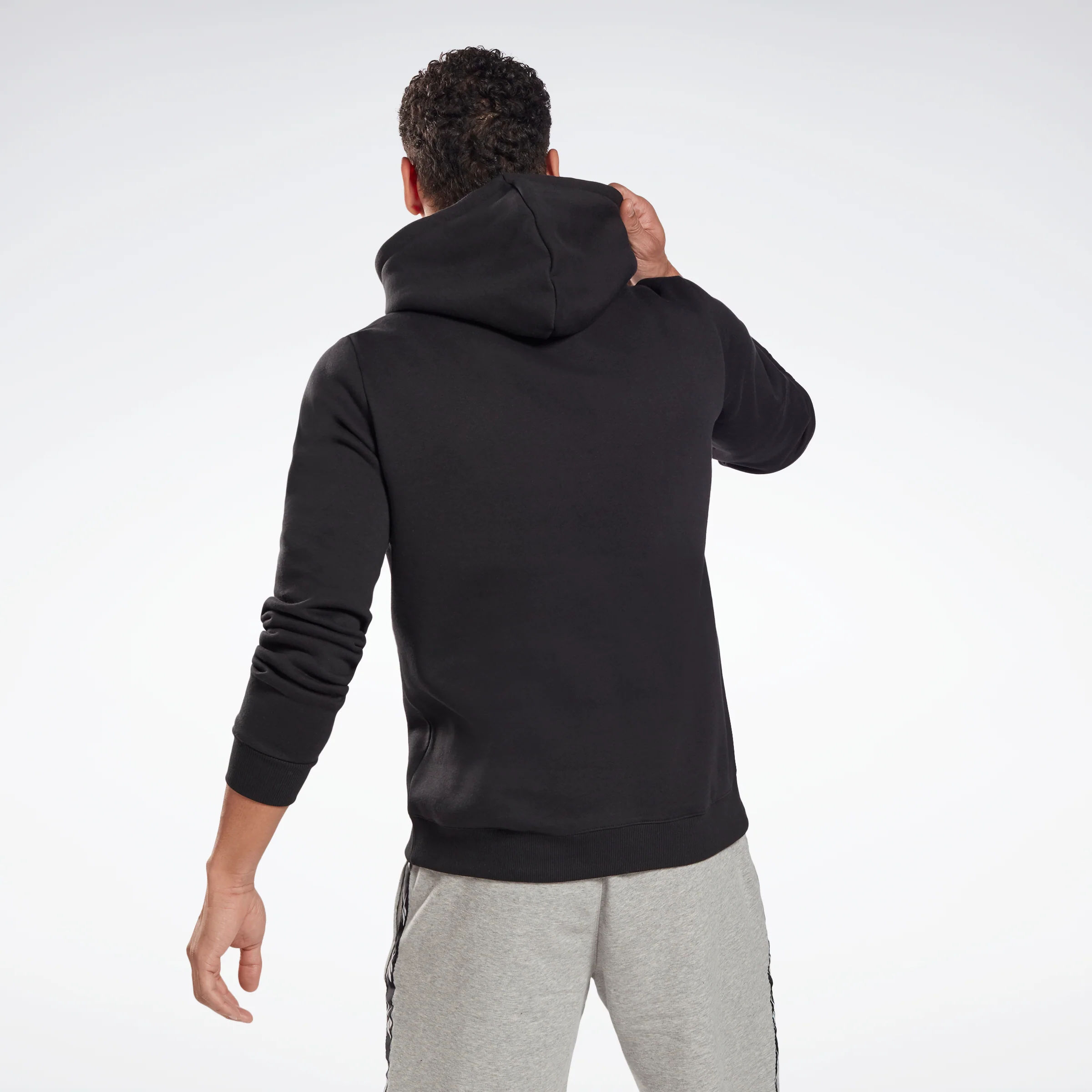 Reebok Apparel Men Reebok Identity Fleece Hoodie Black/White - Image 3