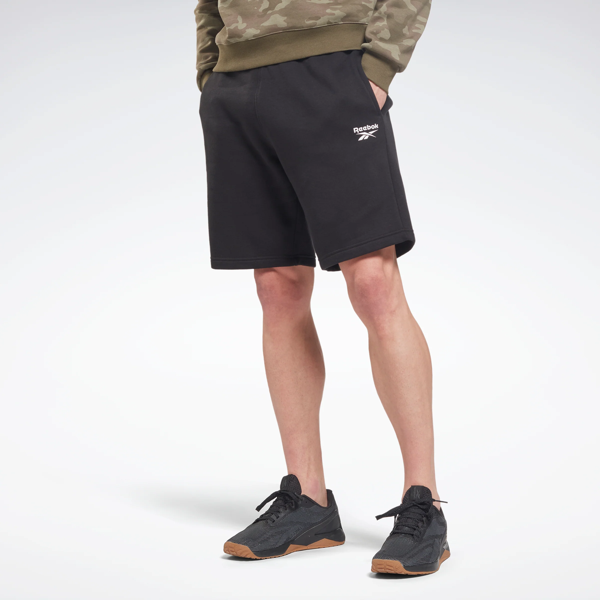 Reebok Apparel Men Reebok Identity Fleece Shorts Black