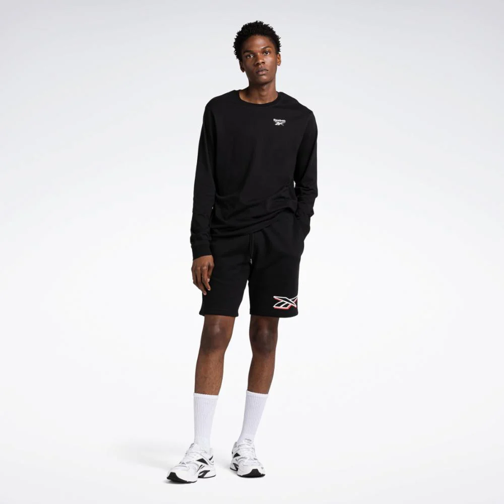 Reebok Apparel Men Reebok Identity Long-Sleeve T-Shirt BLACK - Image 2