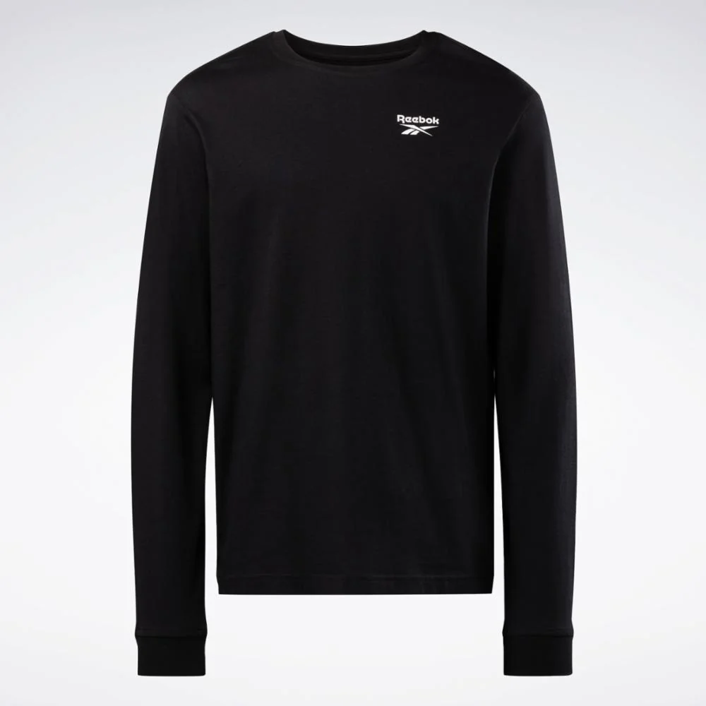 Reebok Apparel Men Reebok Identity Long-Sleeve T-Shirt BLACK - Image 6