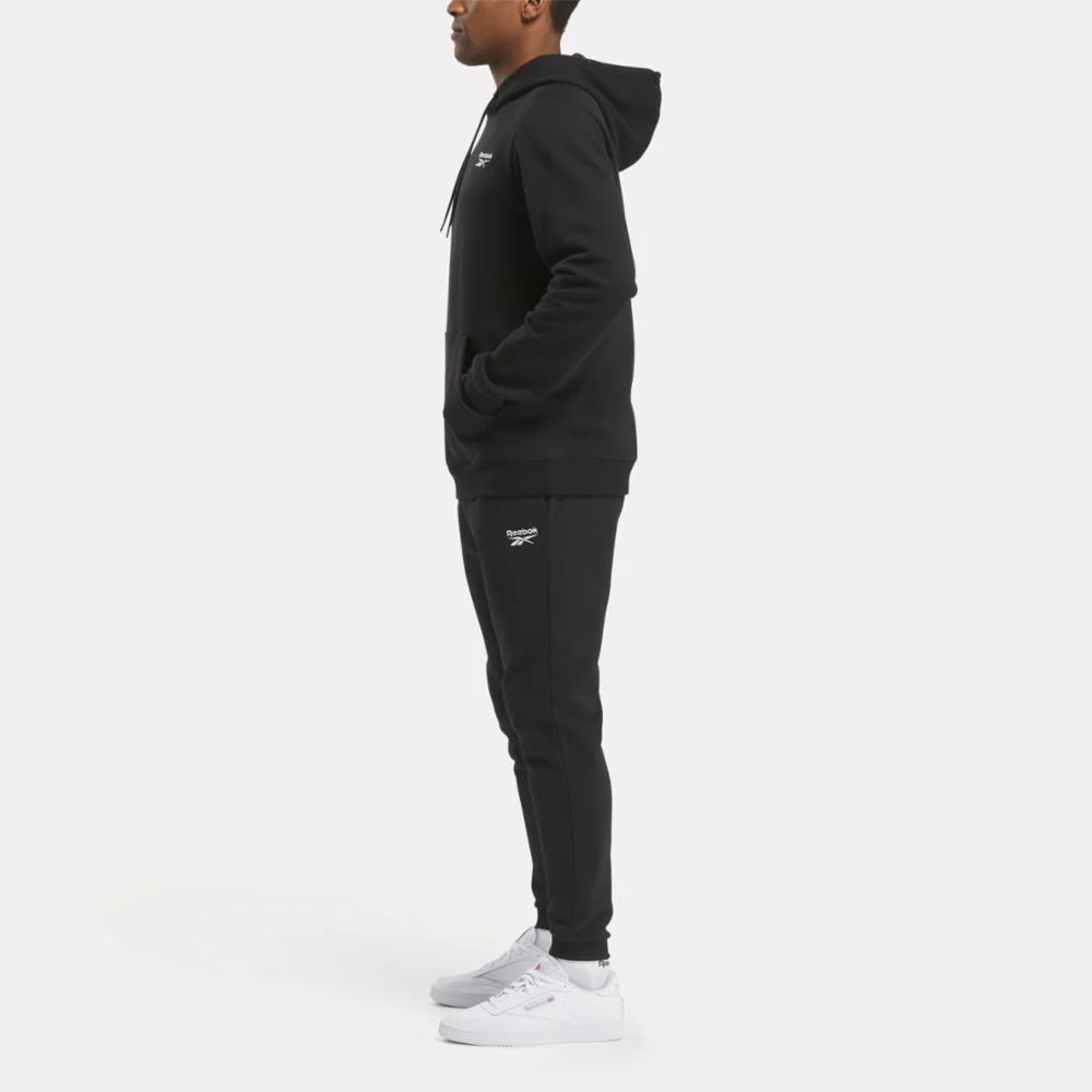 Reebok Apparel Men Reebok Identity Small Logo Fleece Hoodie BLACK - Image 2