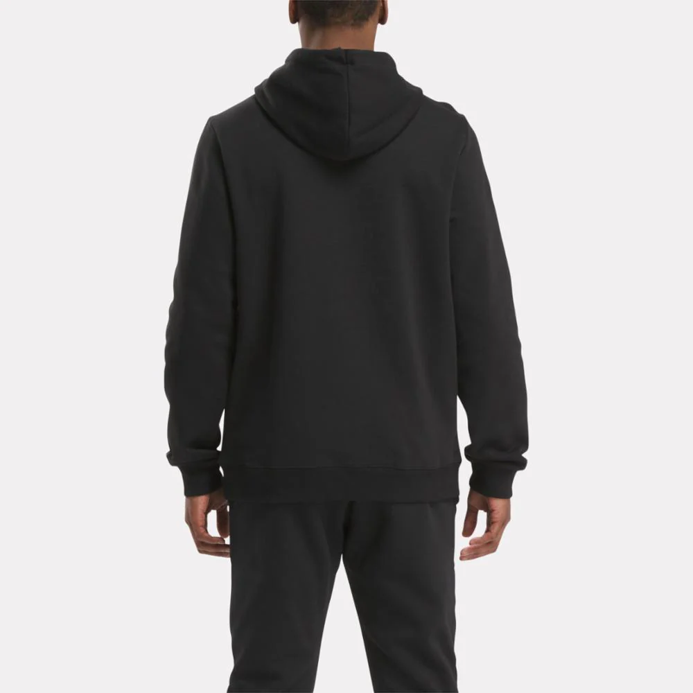 Reebok Apparel Men Reebok Identity Small Logo Fleece Hoodie BLACK - Image 3