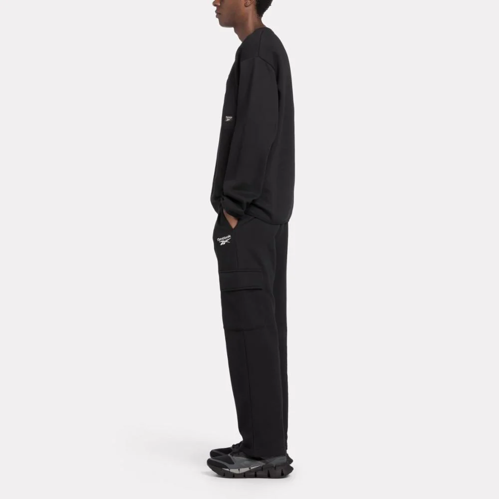 Reebok Apparel Men Reebok Identity Small Logo Track Pants BLACK - Image 2
