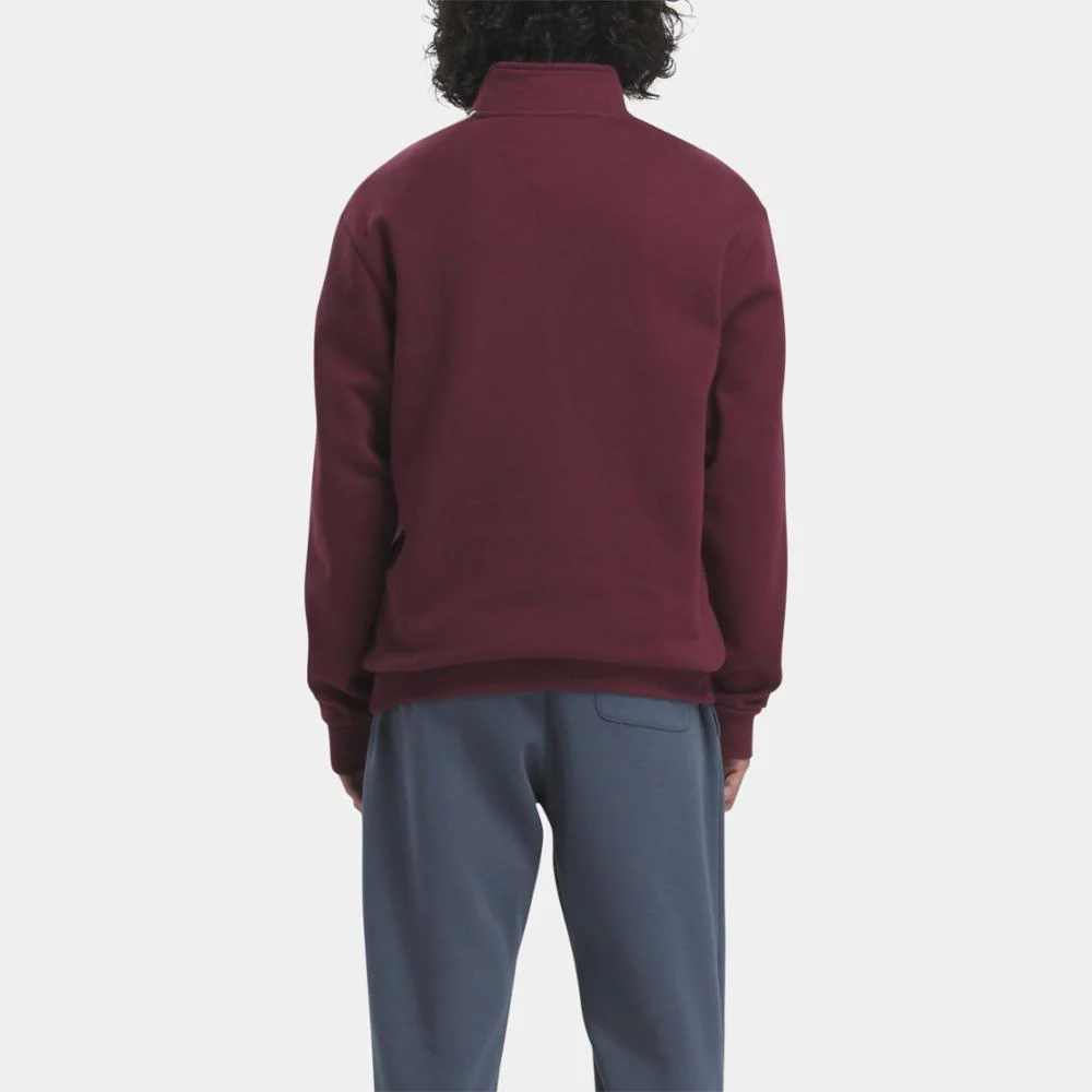 Reebok Apparel Men Reebok Identity Vintage Sport Quarter-Zip Sweatshirt CLASSIC MAROON F23 - Image 3
