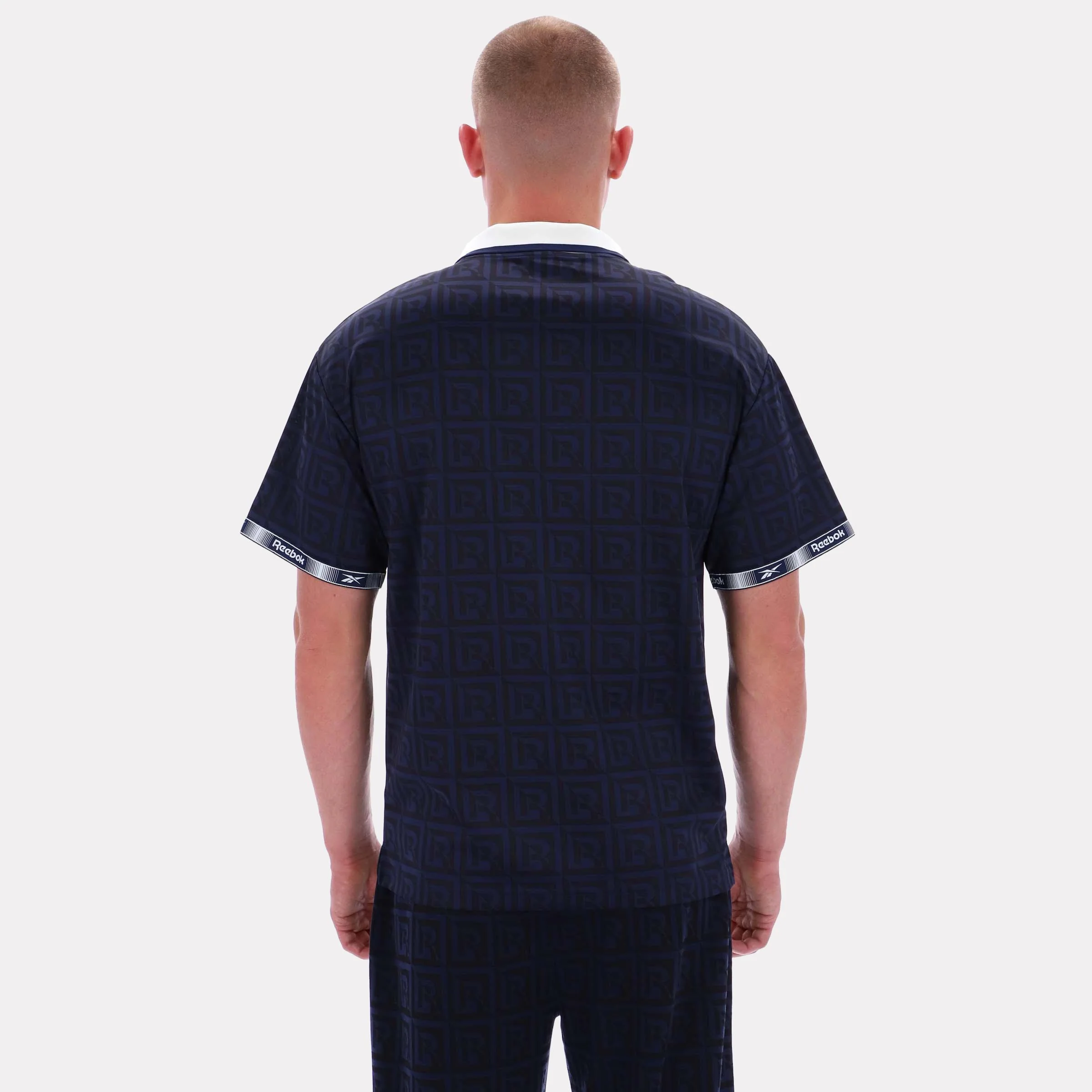 Reebok Apparel Men Reebok Monogram Graphic Jersey VECTOR NAVY AOP - Image 2
