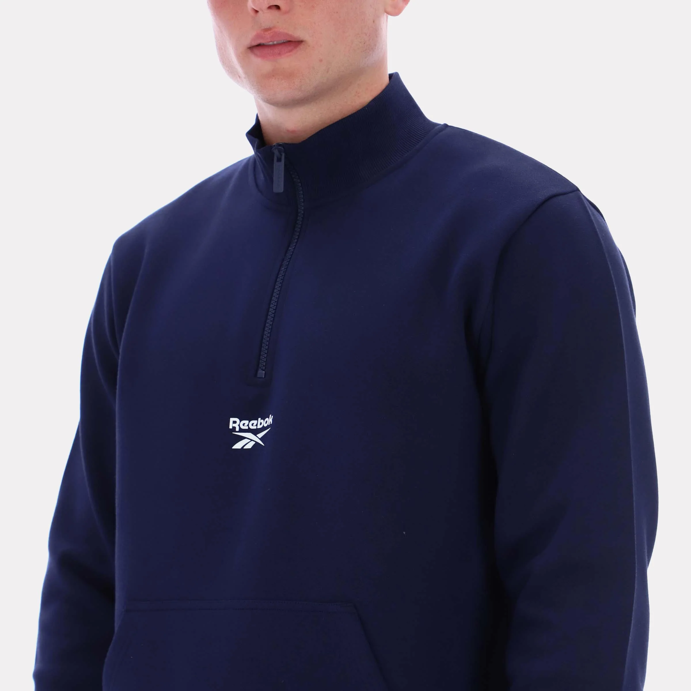 Reebok Apparel Men Reebok Quarter-Zip Sweatshirt VECTOR NAVY - Image 3