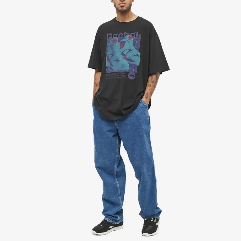 Reebok Apparel Men Reebok Retro Pump T-Shirt BLACK - Image 2