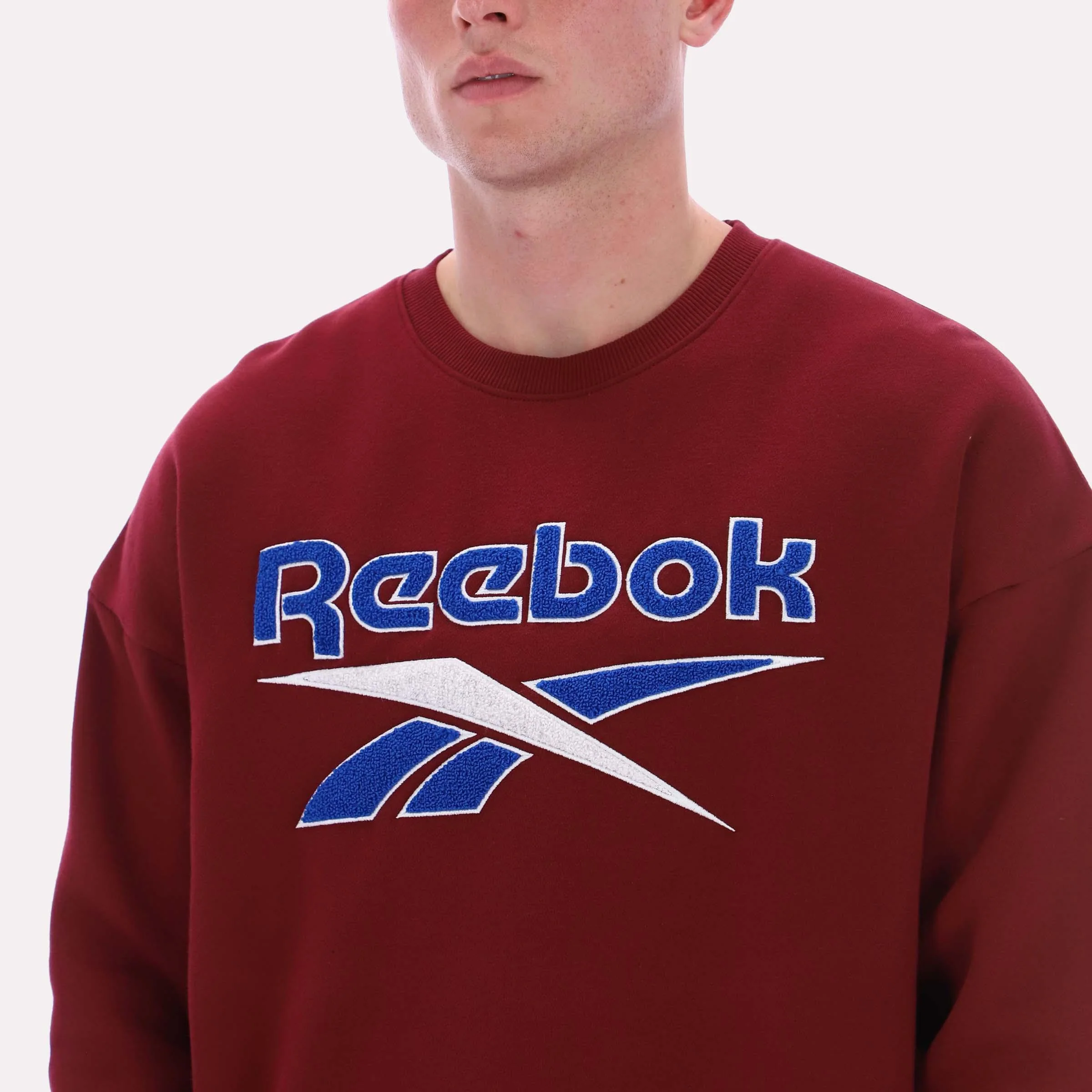 Reebok Apparel Men Reebok Varsity Graphic Sweatshirt CLASSIC BURGUNDY - Image 3