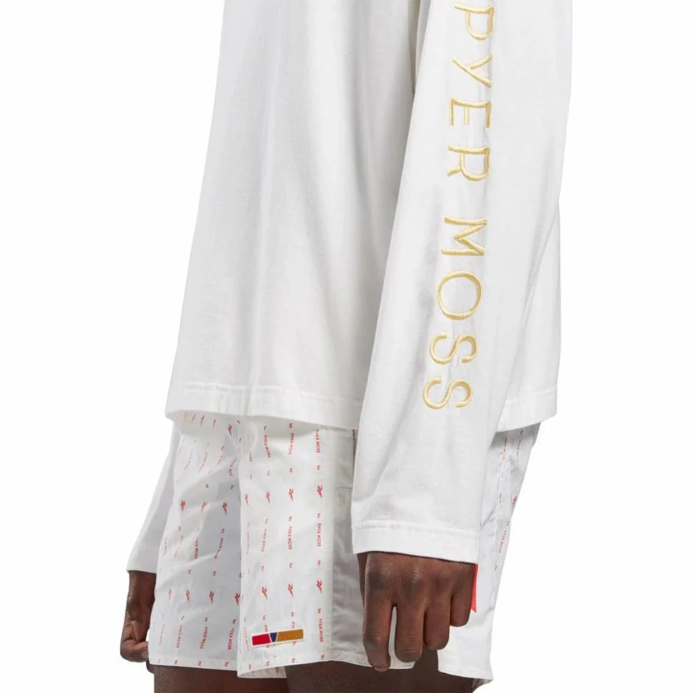 Reebok Apparel Men Reebok x Pyer Moss Long Sleeve T-Shirt WHITE - Image 4