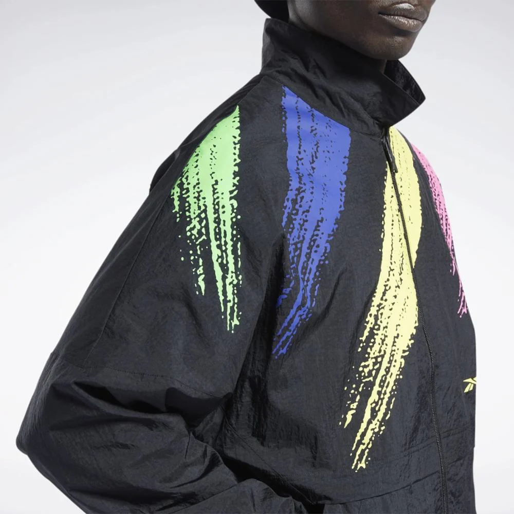 Reebok Apparel Men Reebok x Smiley Unisex Track Jacket BLACK - Image 5
