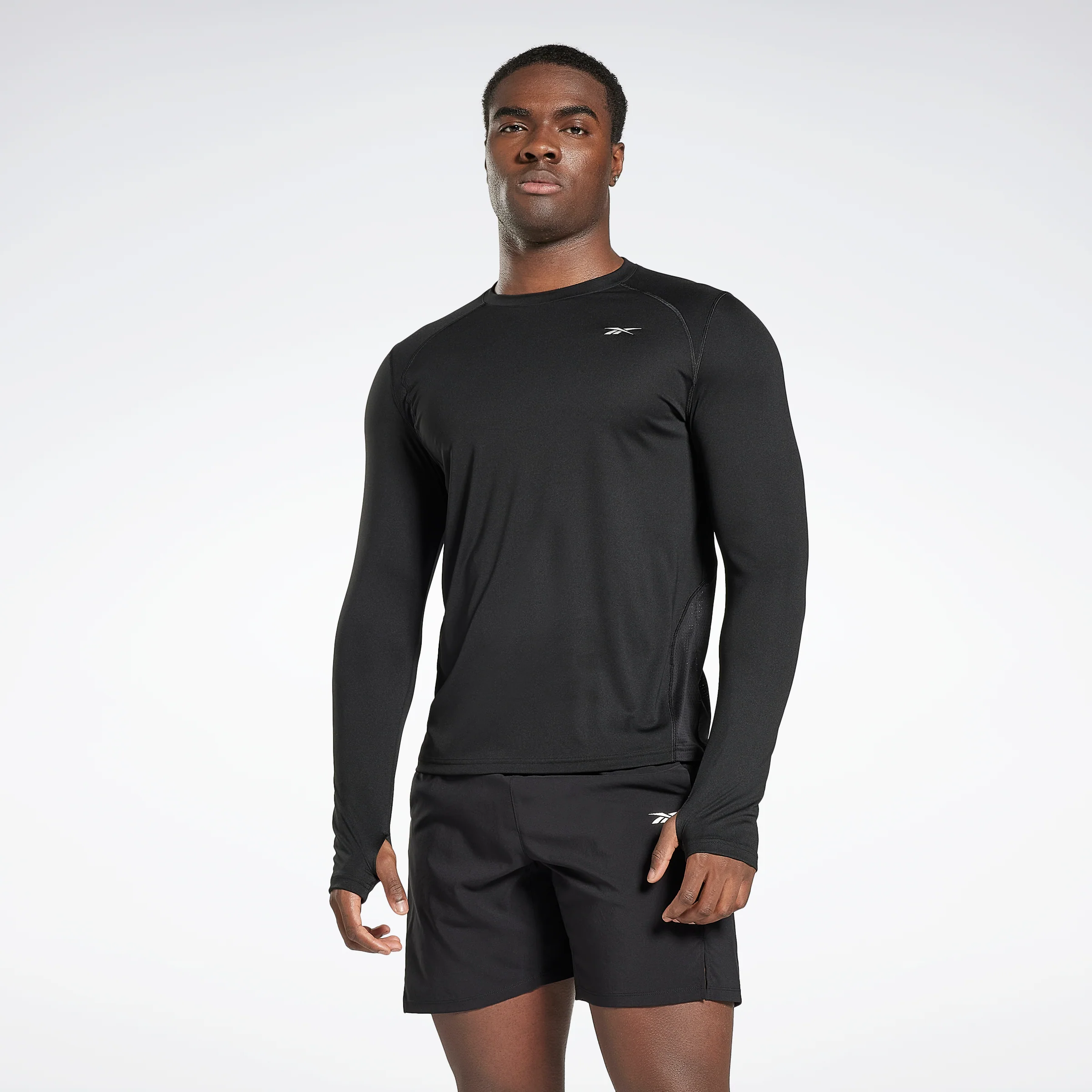 Reebok Apparel Men Running Long-Sleeve Top Black