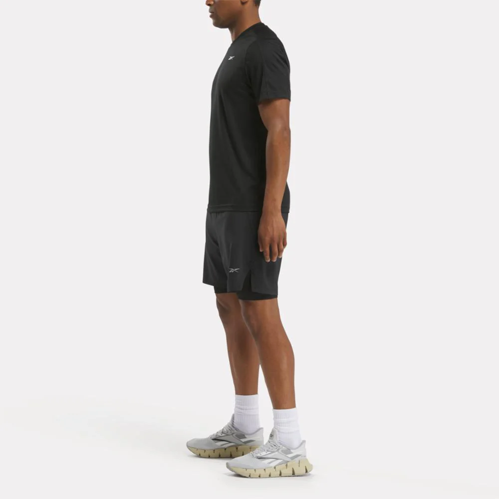 Reebok Apparel Men Running Two-in-One Shorts BLACK - Image 2
