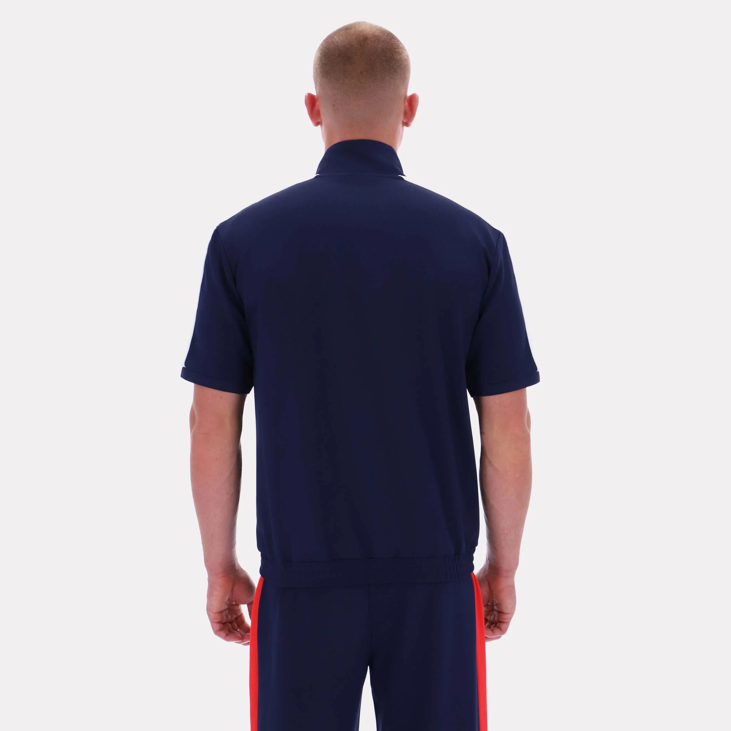 Reebok Apparel Men Short Sleeve Track Zip Shirt VECTOR NAVY - Image 2