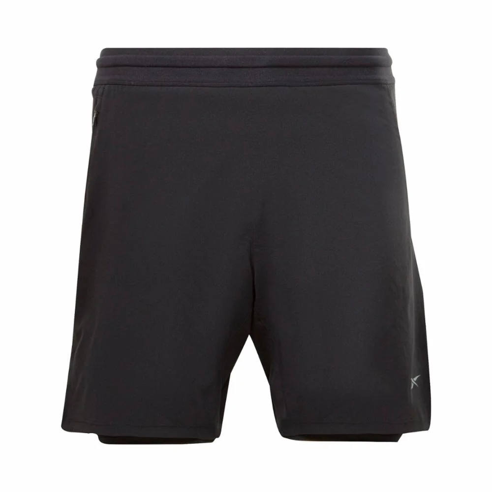 Reebok Apparel Men Speed 3.0 Two-in-One Shorts BLACK - Image 6