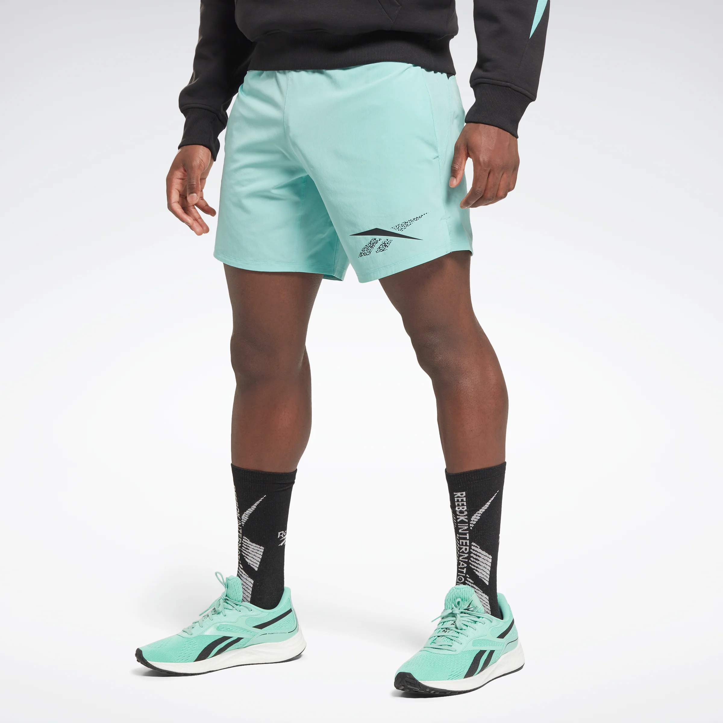 Reebok Apparel Men Strength Graphic 2.0 Shorts Semi Classic Teal