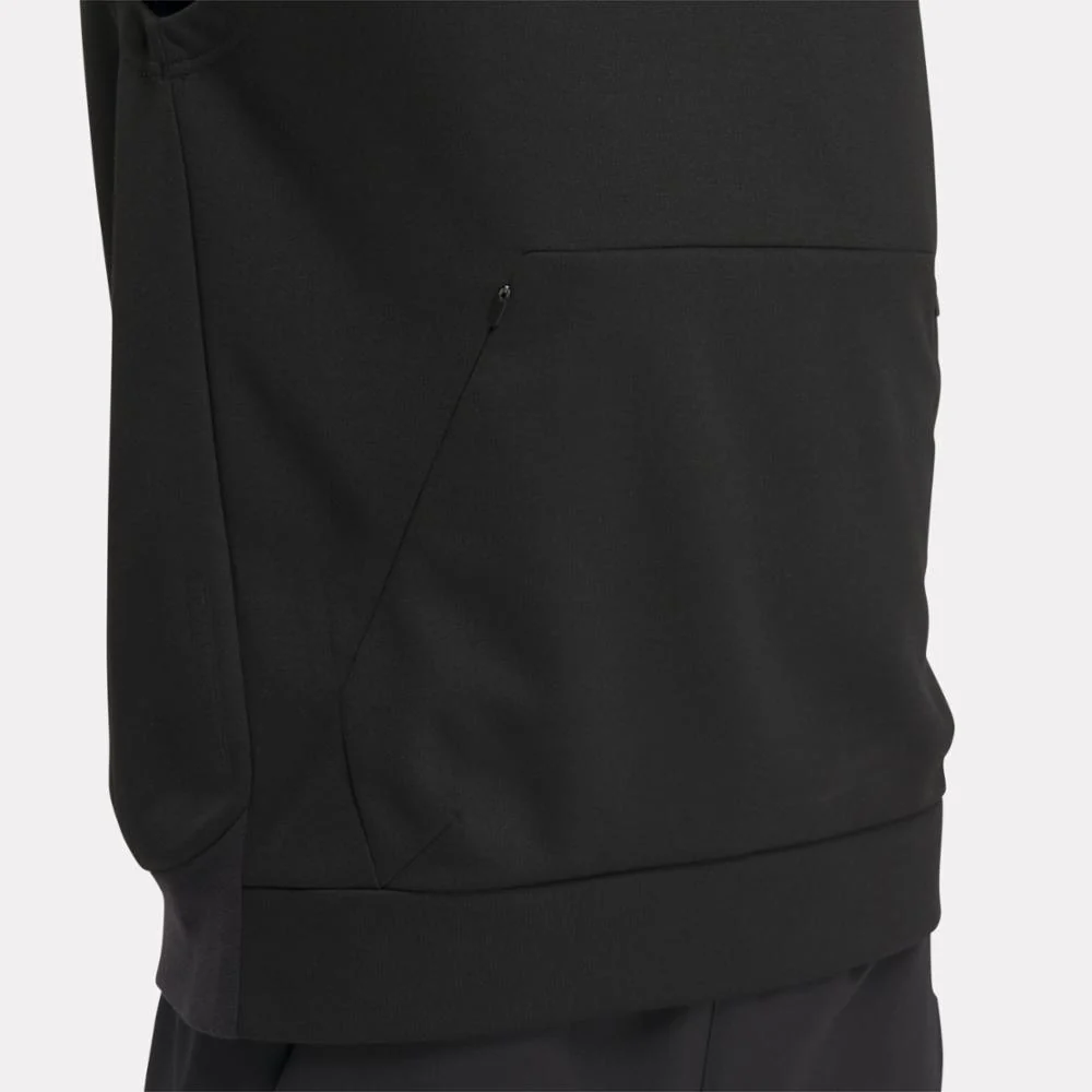 Reebok Apparel Men Strength Sleeveless Hoodie BLACK - Image 5
