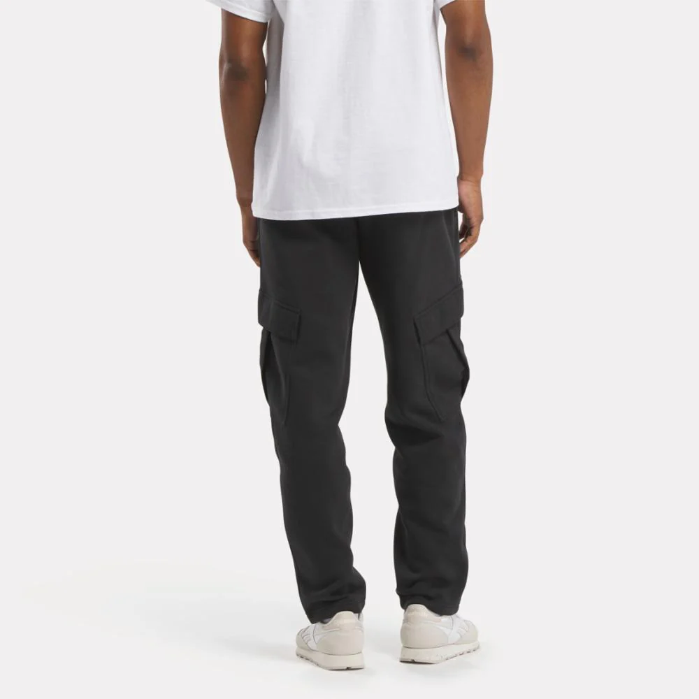Reebok Apparel Men Team Tradition Fleece Cargo Pants BLACK - Image 3