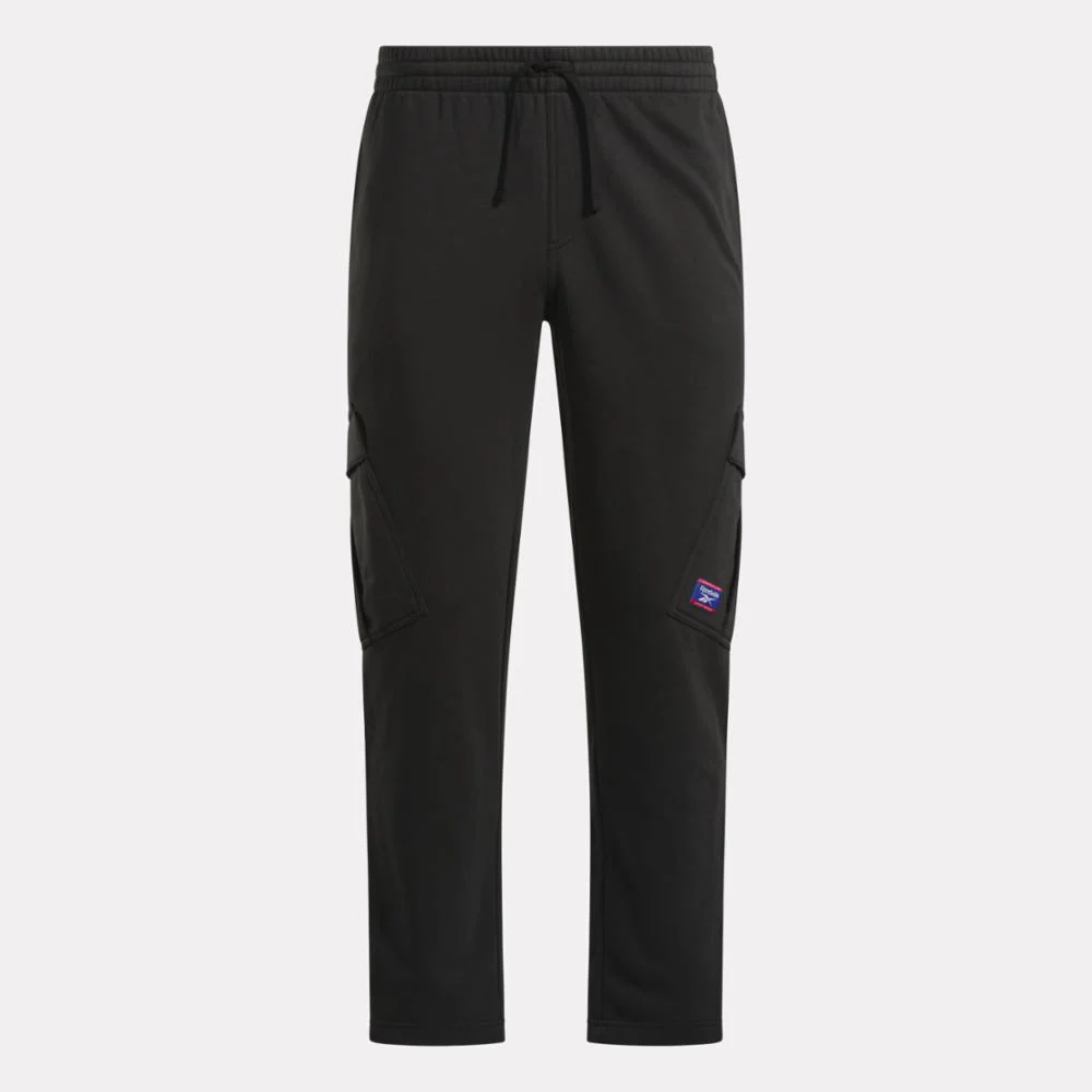 Reebok Apparel Men Team Tradition Fleece Cargo Pants BLACK - Image 4