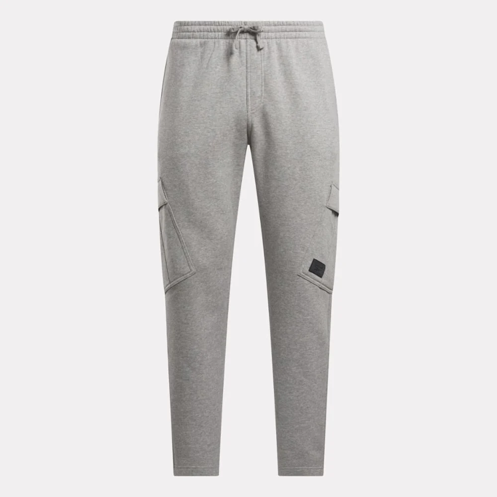 Reebok Apparel Men Team Tradition Fleece Cargo Pants MGREYH - Image 6