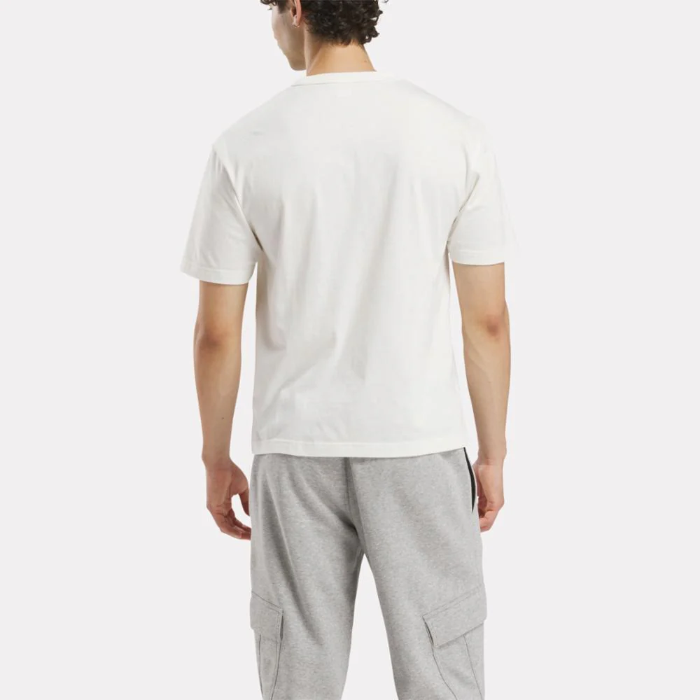 Reebok Apparel Men Team Tradition Short Sleeve T-Shirt CHALK - Image 3